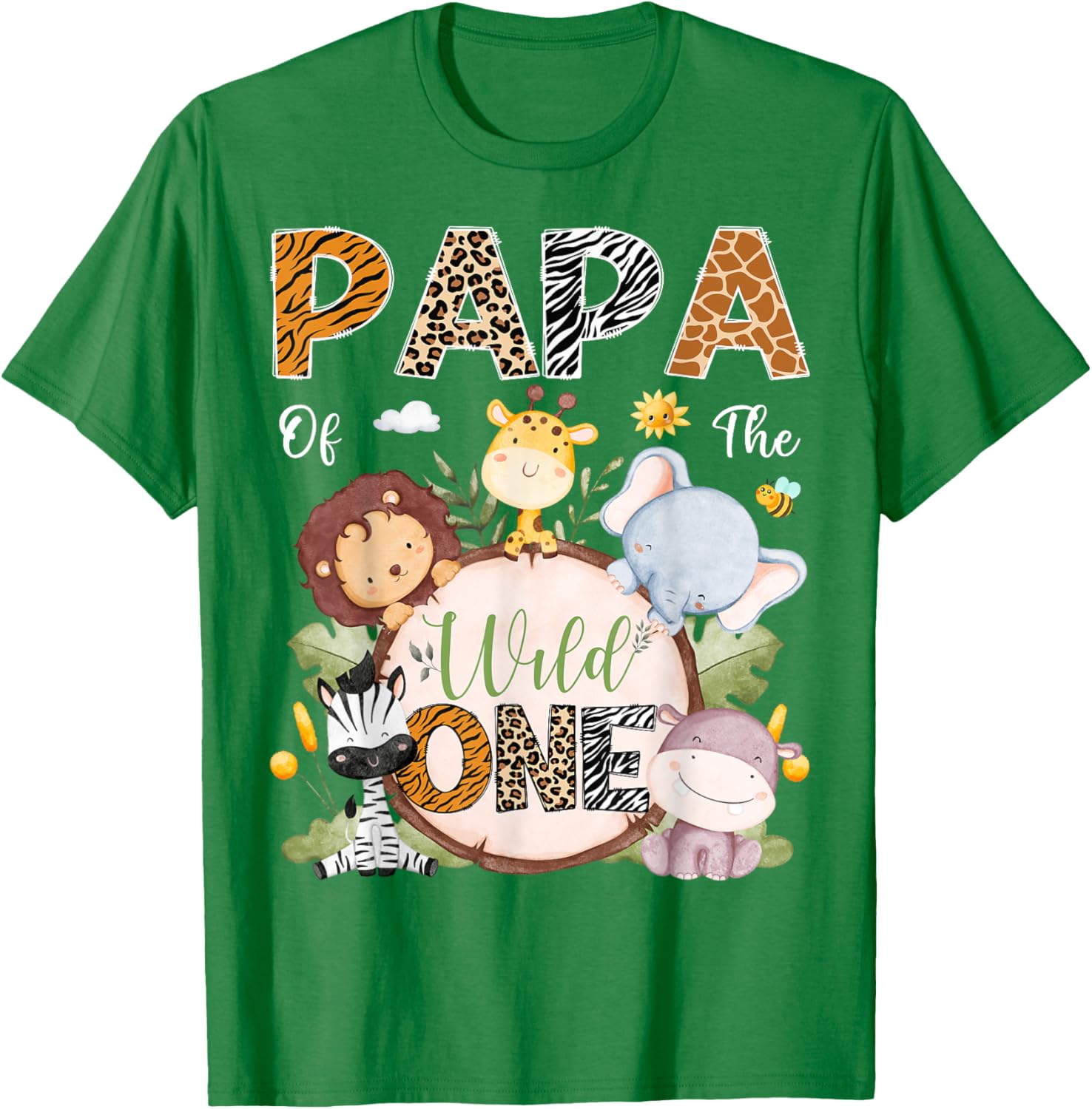 Papa Of The Wild One 1st Birthday Safari T-Shirt for Jungle Lovers - 16