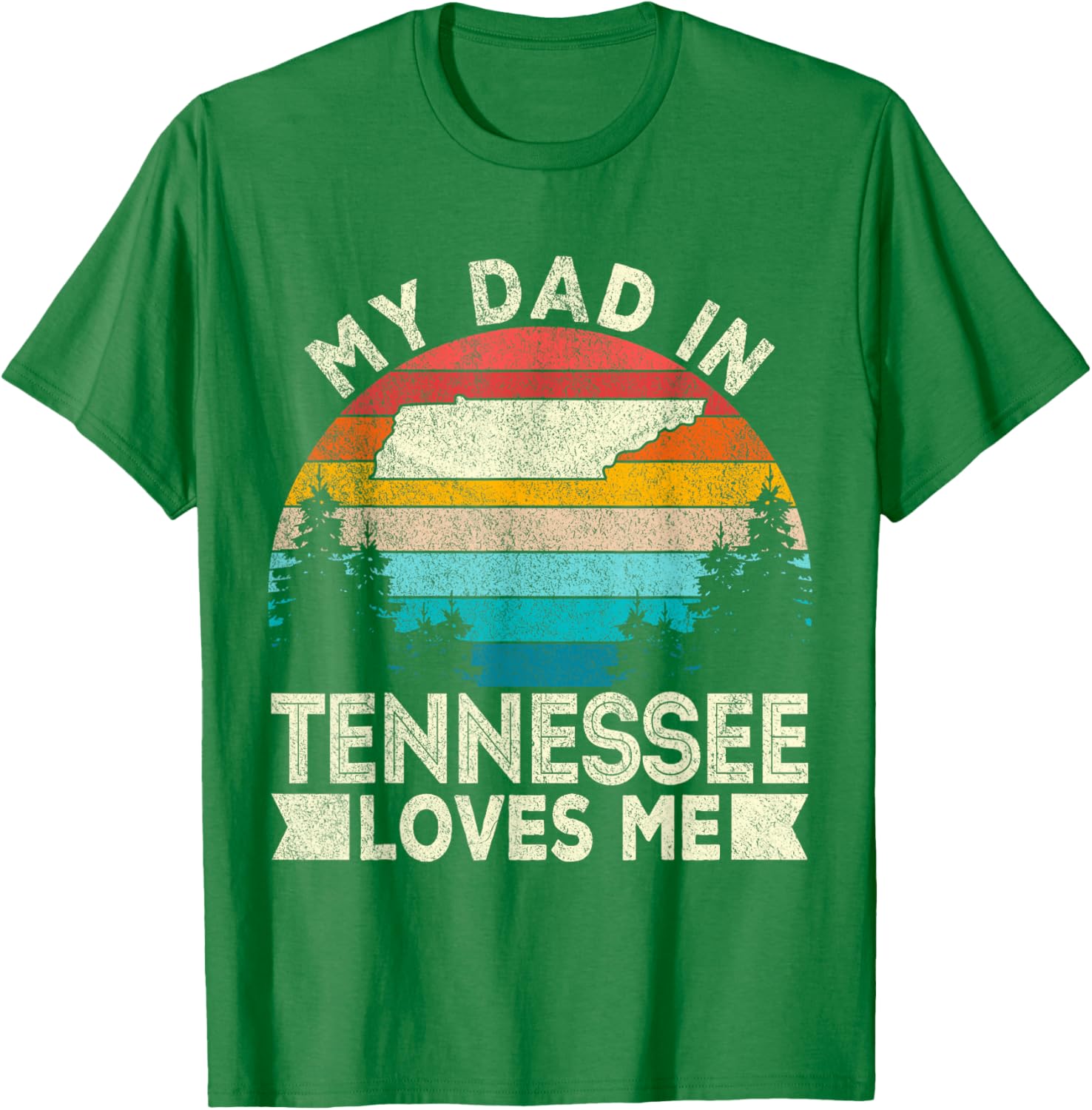 Retro Tennessee T-Shirt My Dad Loves Me Casual Gift for Dad - 22