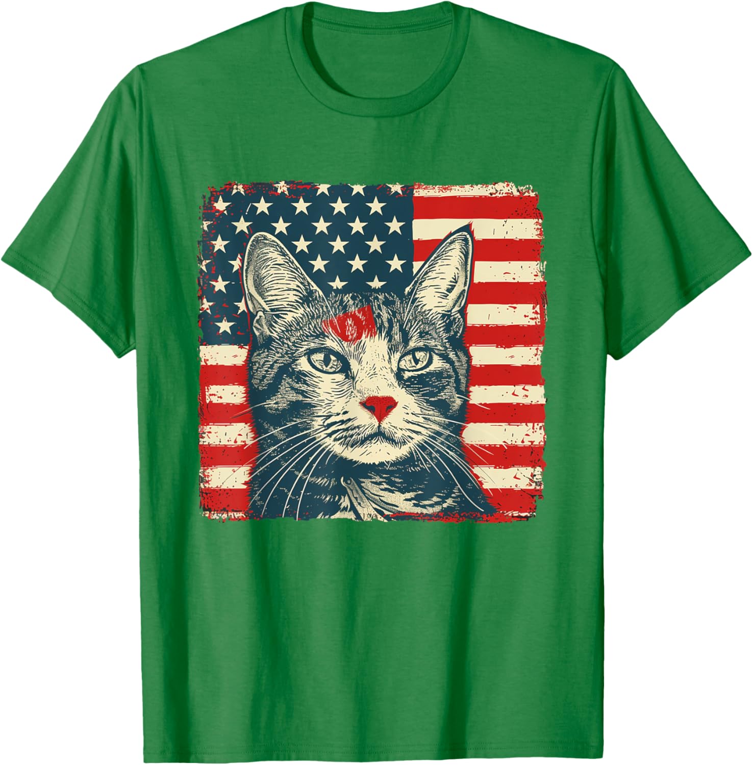 Patriotic Cat Shirt for Fourth of July Celebrations - Unisex T-Shirt - 24