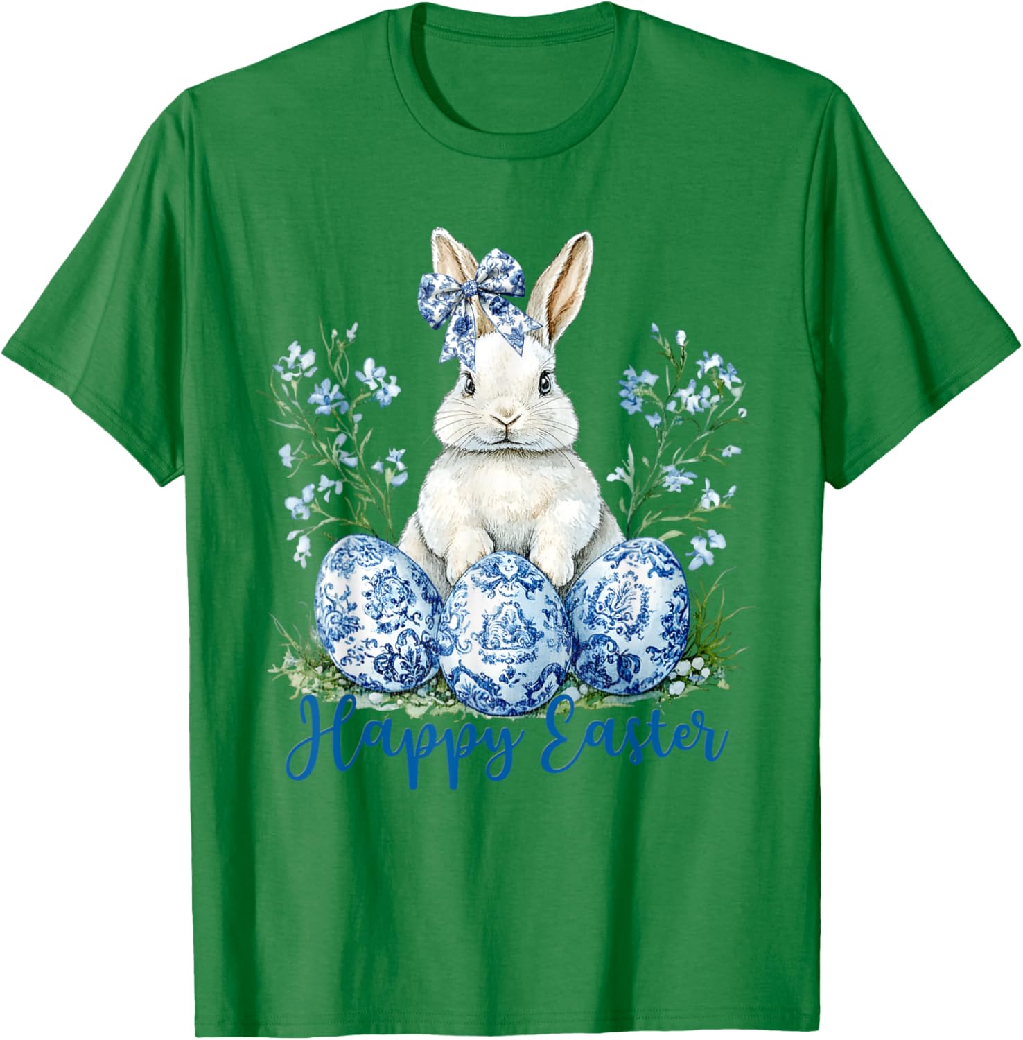 Happy Easter Bunny T-Shirt for Women and Kids Cute Egg Design - 12