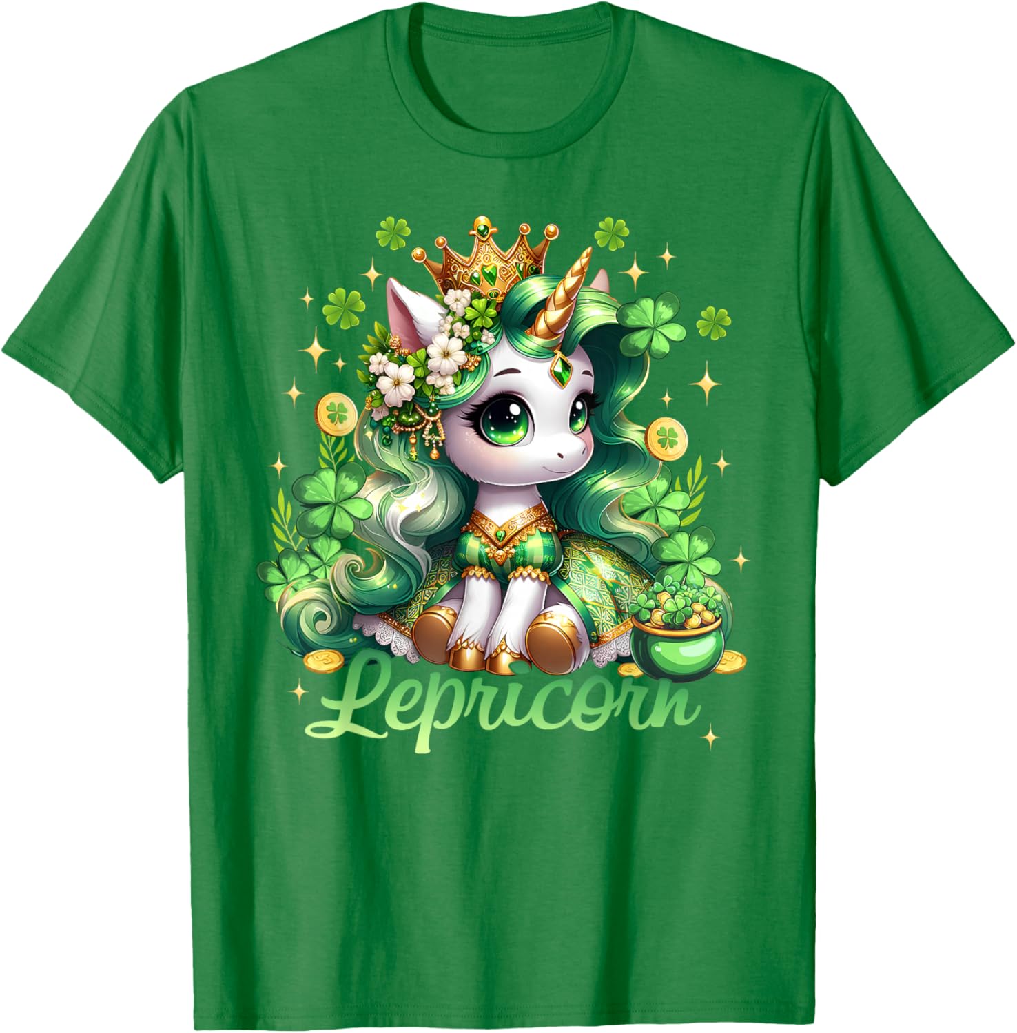 Lepricorn Unicorn St Patricks Day Girls T-Shirt for Kids Fun Style - 11