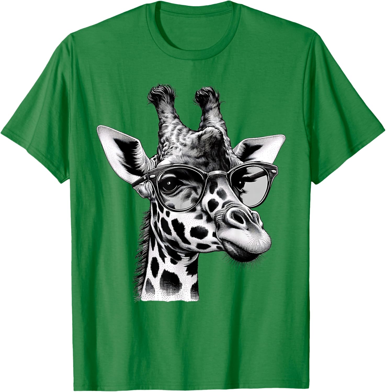 Cute Giraffe Glasses T-Shirt for Wildlife Animal Lovers and Enthusiasts - 22