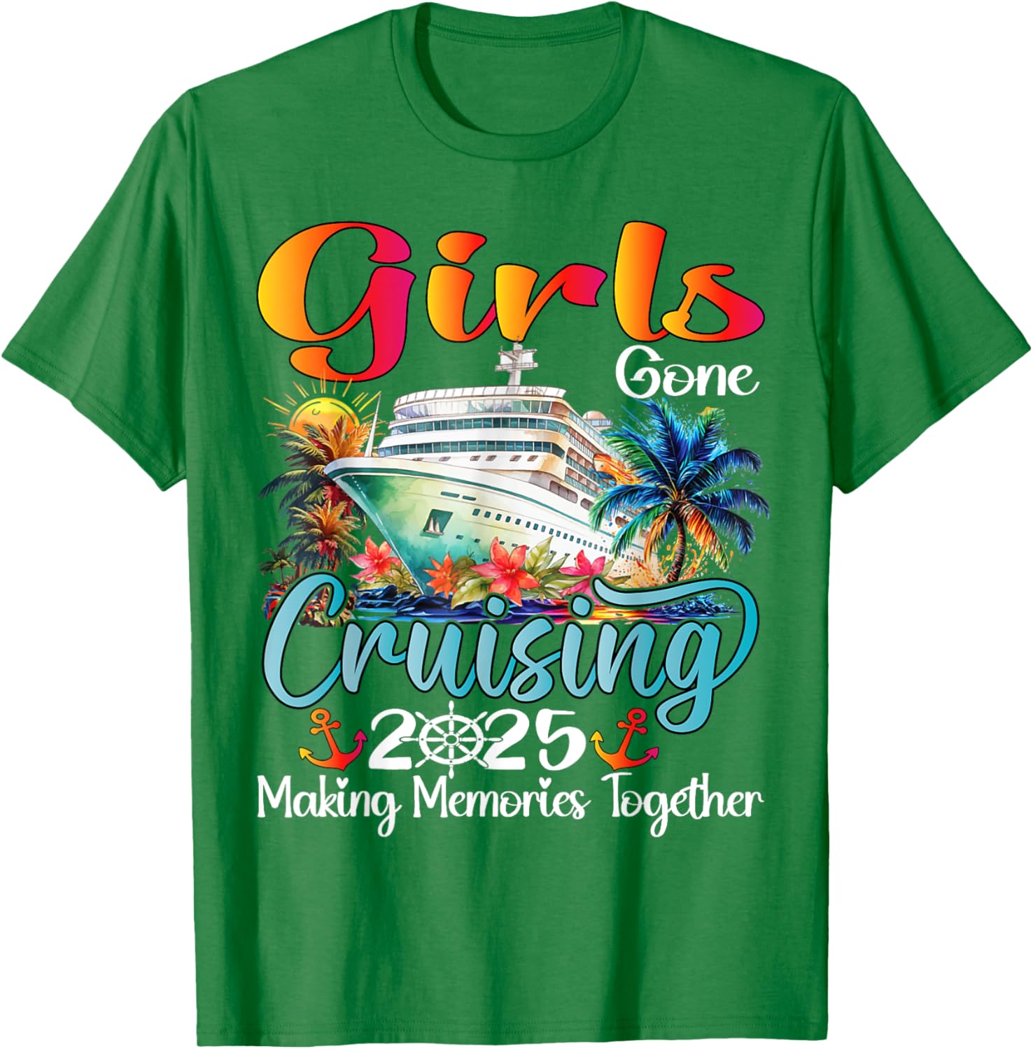 Girls Gone Cruising 2025 Matching T-Shirt for Friends Vacation Fun - 16