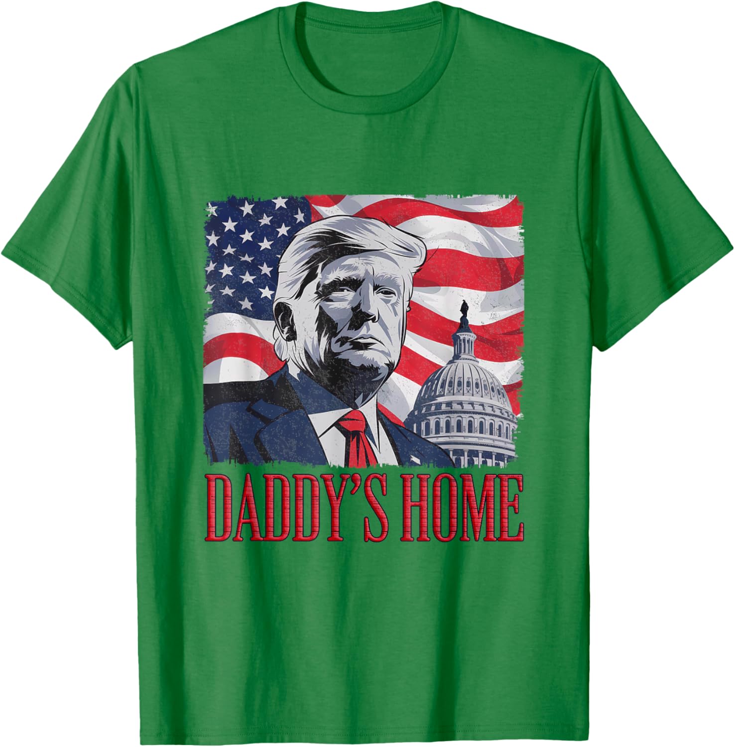 Daddy's Home Trump Tee - Unisex Black Cotton T-Shirt for Political Fans - 4