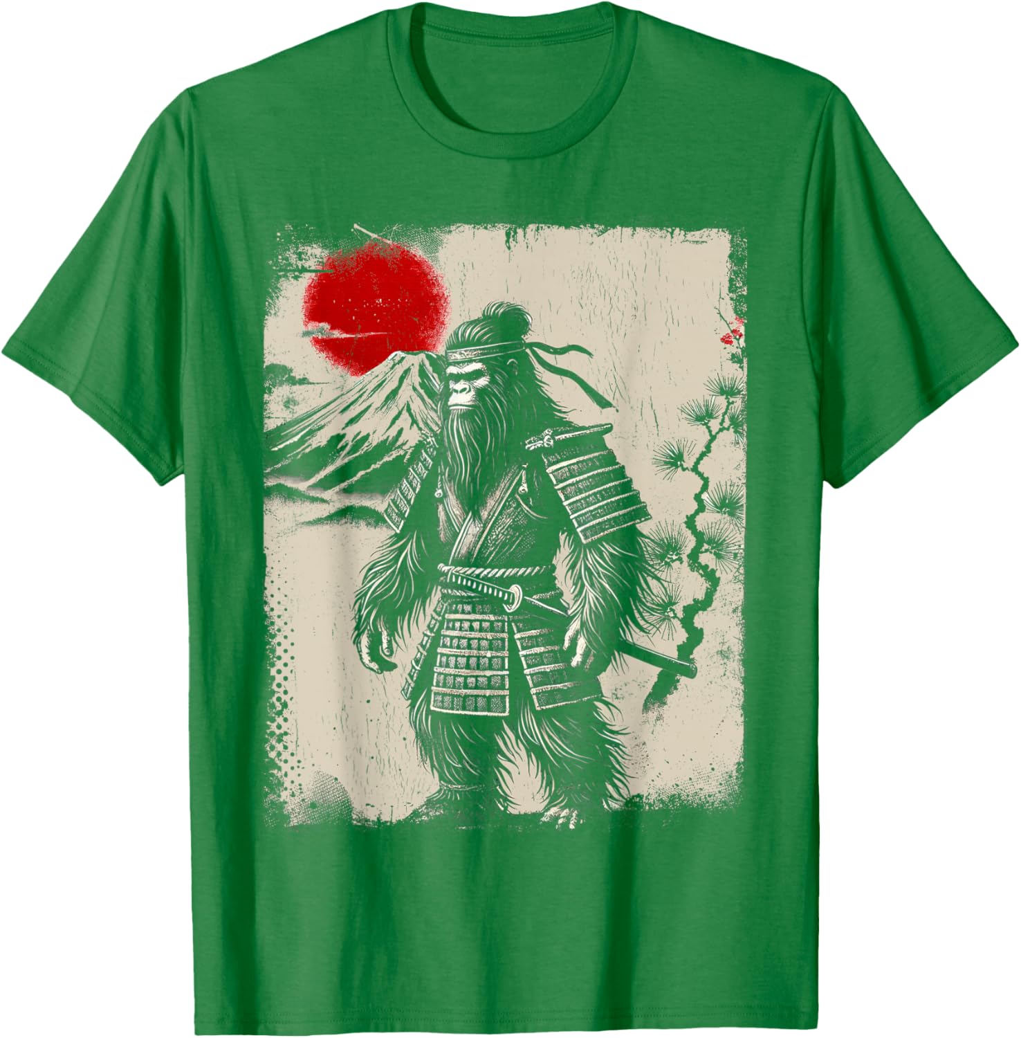 Vintage Bigfoot Ninja Samurai Ukiyo-e T-Shirt for Unique Style - 12