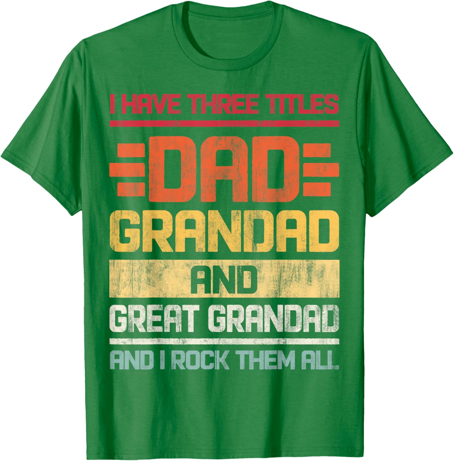 Dad Grandad Great Grandad Rocks T-Shirt for Family Humor and Fun - 17