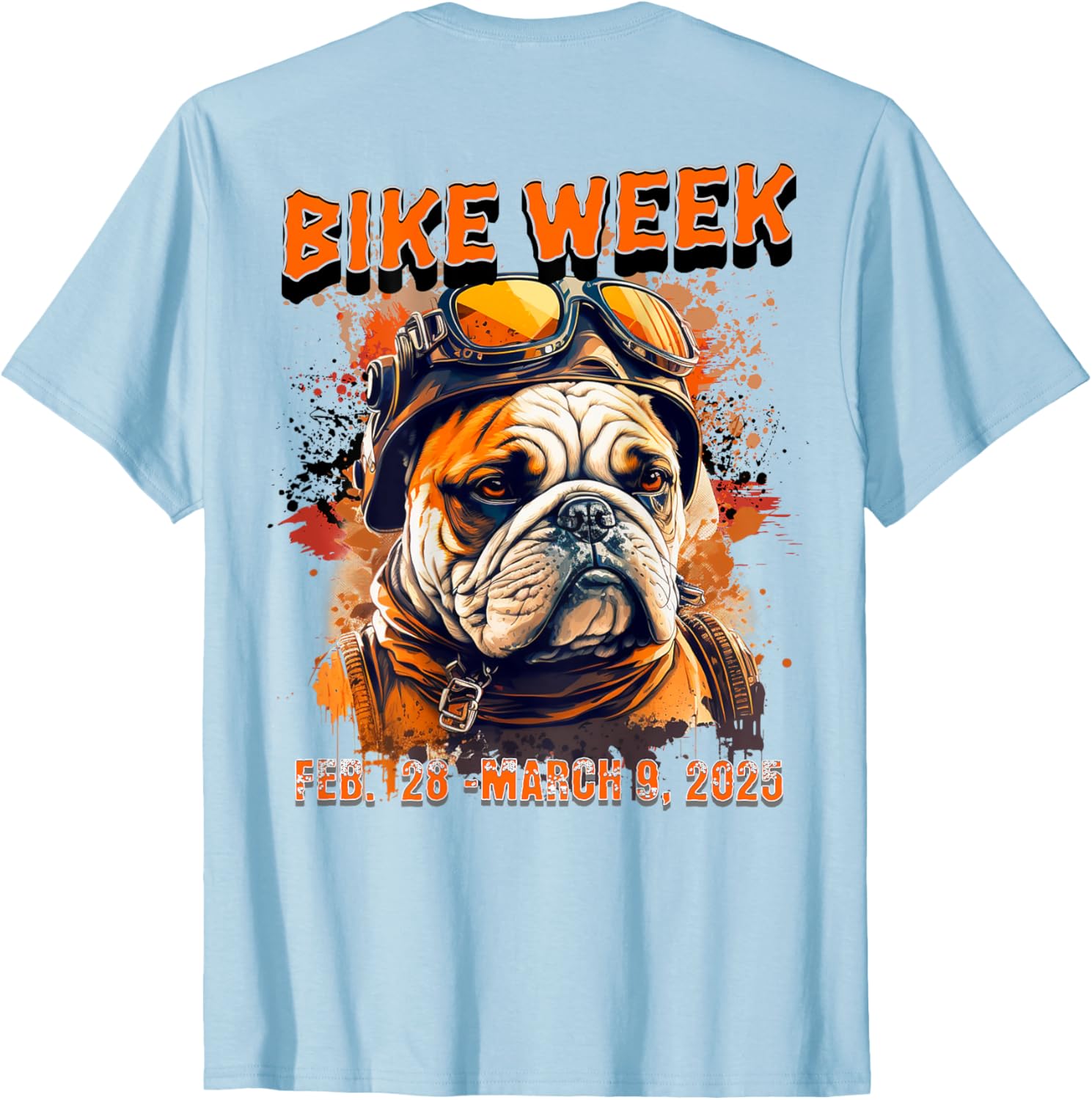 Bike Week 2025 Rally Dog Art T-Shirt for Men, Women, and Kids - 17