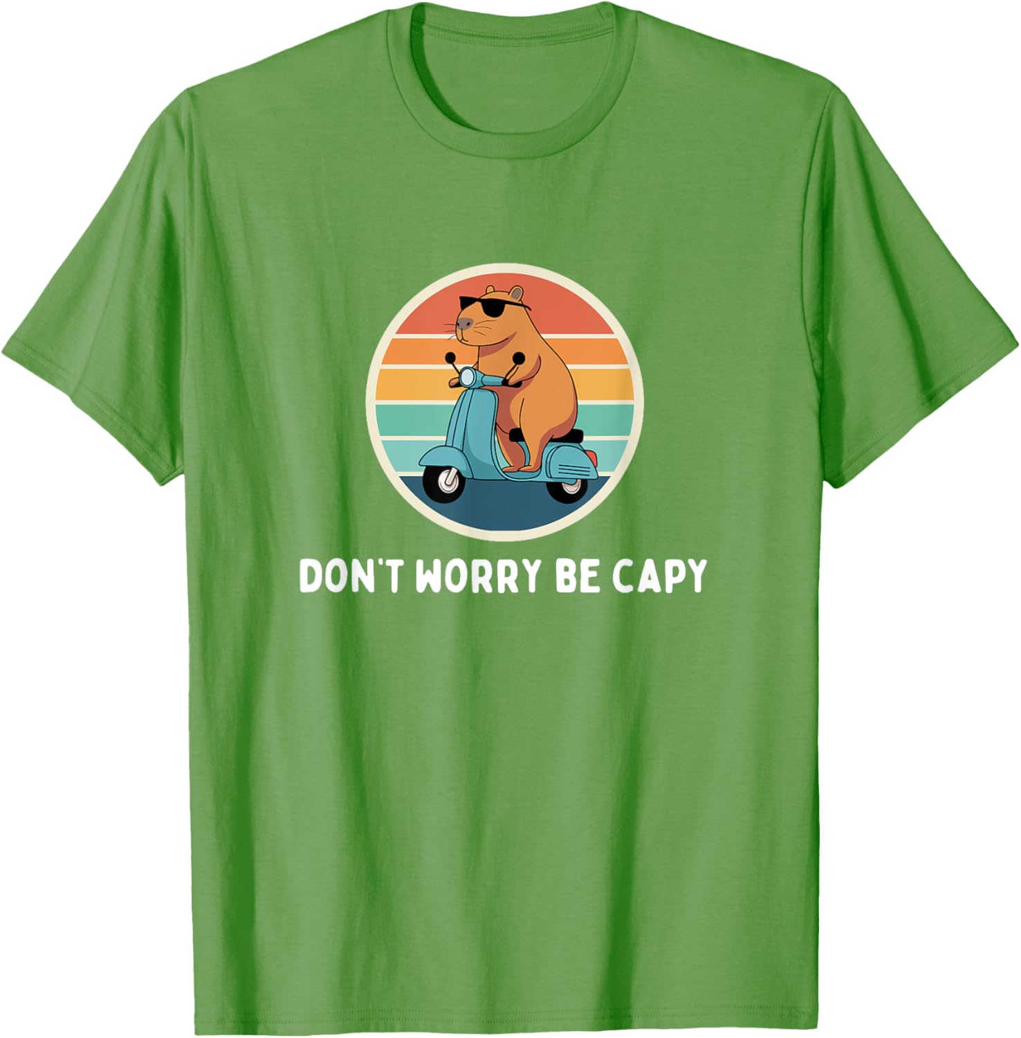 Funny Capybara T-Shirt Don't Worry Be Capy Cute Rodent Apparel - 23