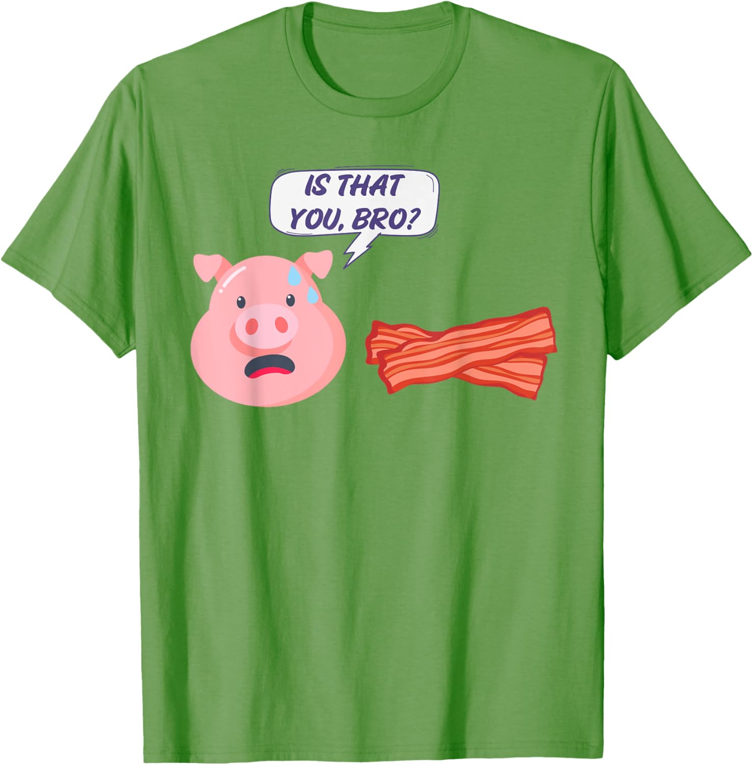 Funny Bacon Lover T-Shirt with Humorous Pig Design for Foodies - 14