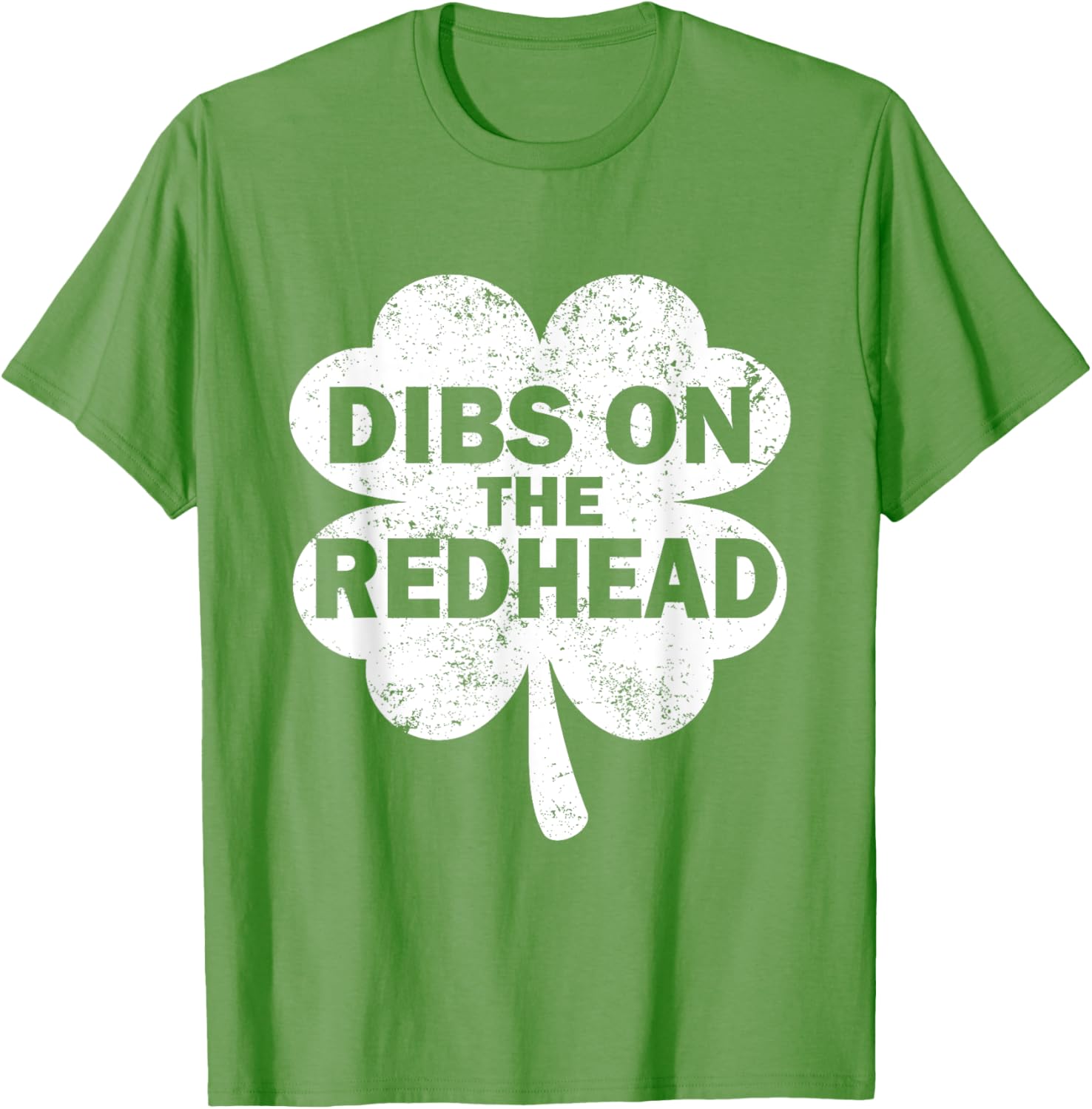Dibs On The Redhead Shamrock Funny St Patricks Day T-Shirt for Fun - 2