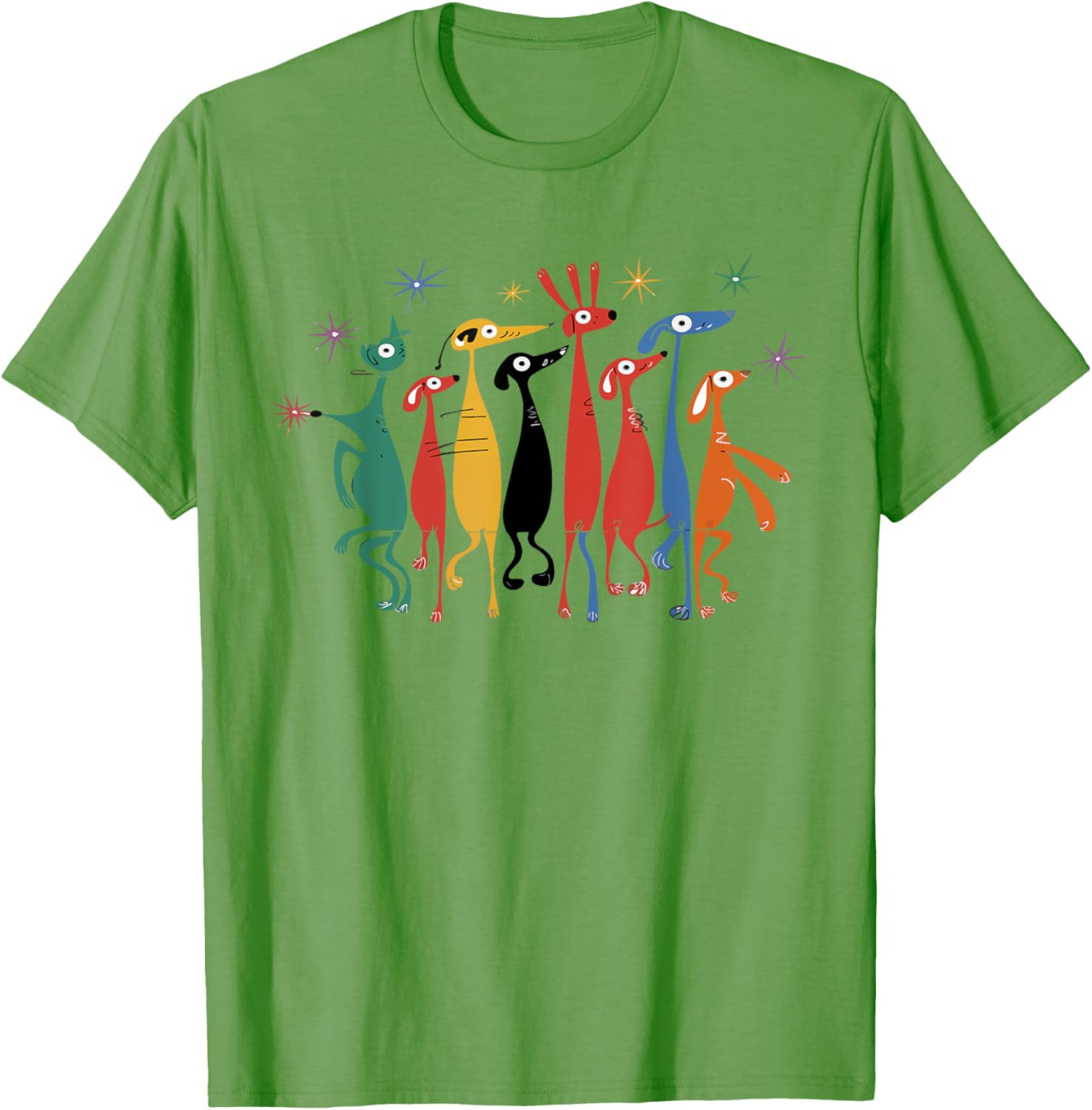 Retro Mid-Century Modern Dog T-Shirt 50s 60s Style for Pet Lovers - 9