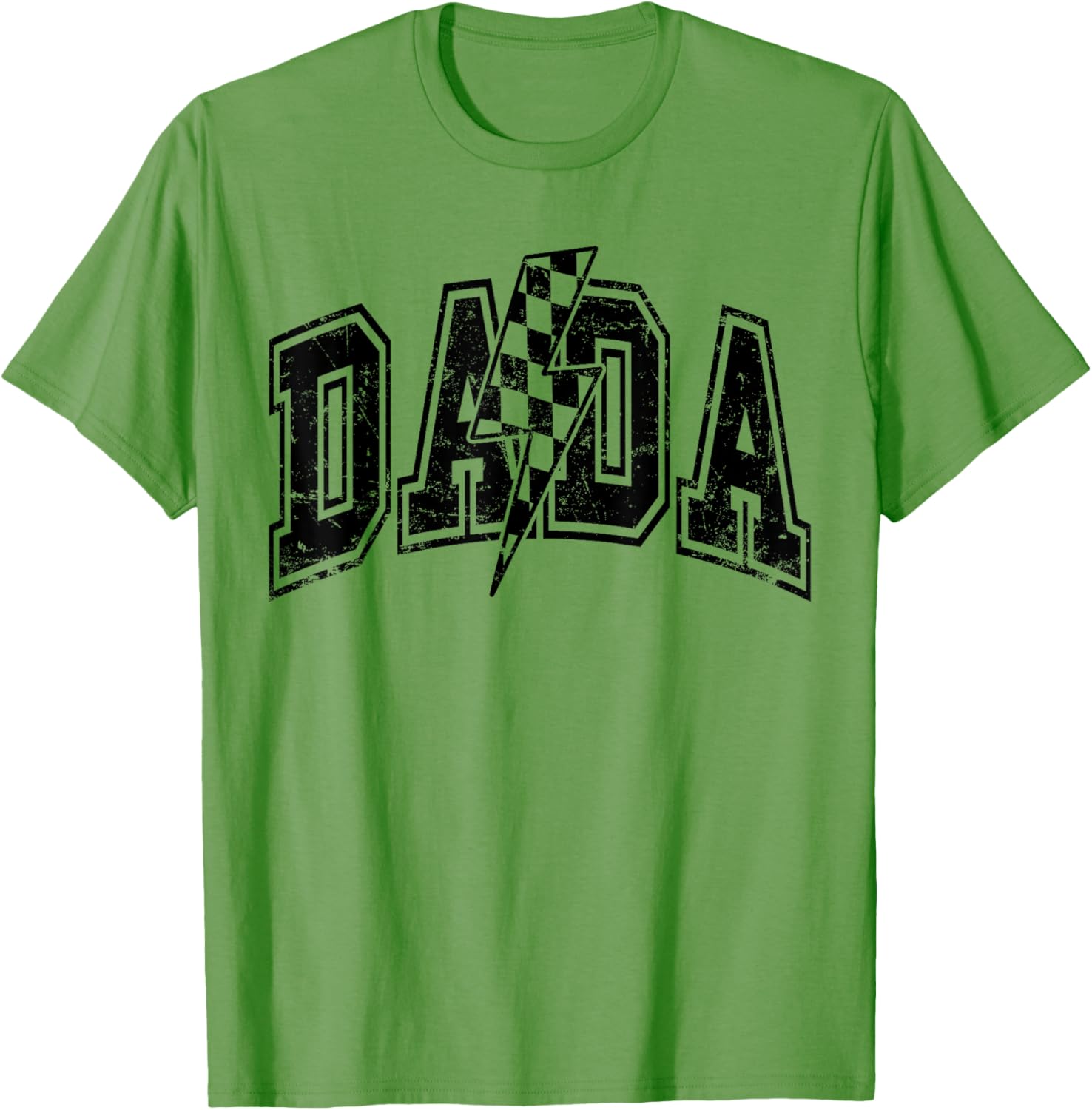 Dada Lightning Checkered Father's Day T-Shirt for Dad and Grandpa - 3