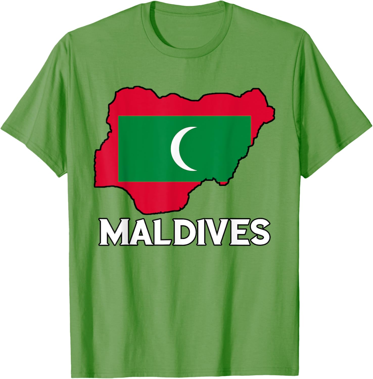 Maldivian Pride Flag Map T-Shirt for Comfort and Style in Clothing - 28