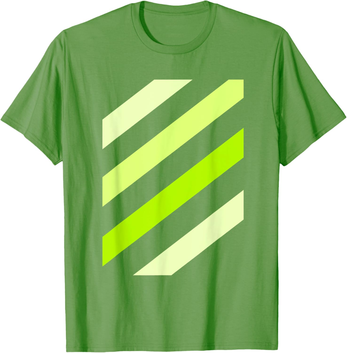Stylish Green Stripe Graphic T-Shirt for Trendy Casual Wear - 28
