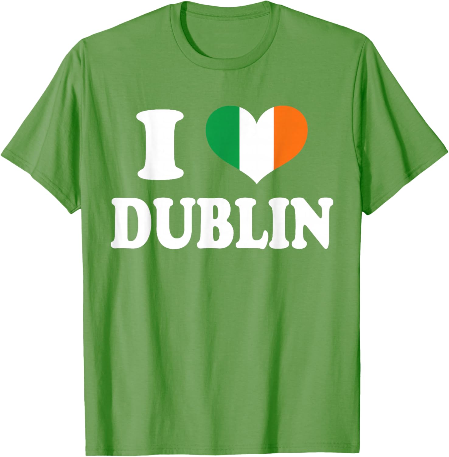 I Love Dublin St Patricks Day T-Shirt with Ireland Flag Heart Design - 10