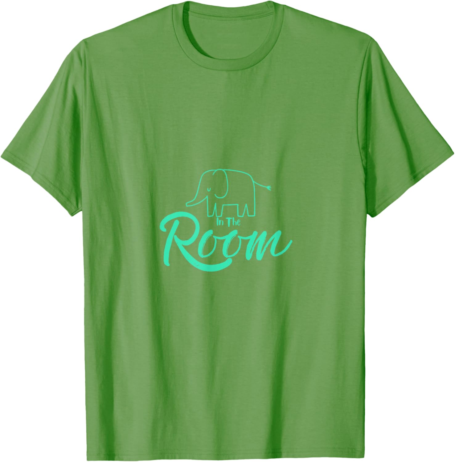 Unisex Elephant in the Room Tee Black Cotton Blend Short Sleeve T-Shirt - 18