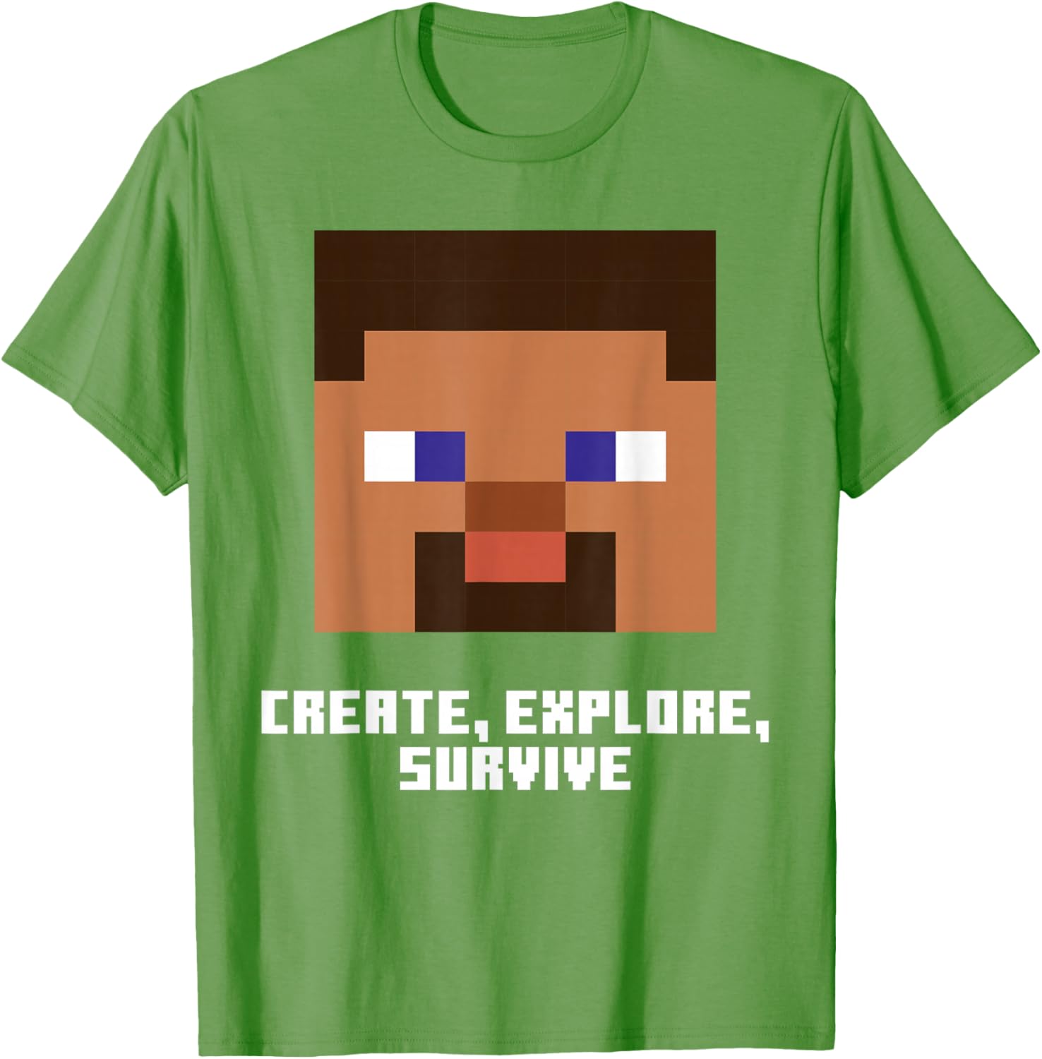 Minecraft Steve Face Create Explore Survive T-Shirt for Fans - 9