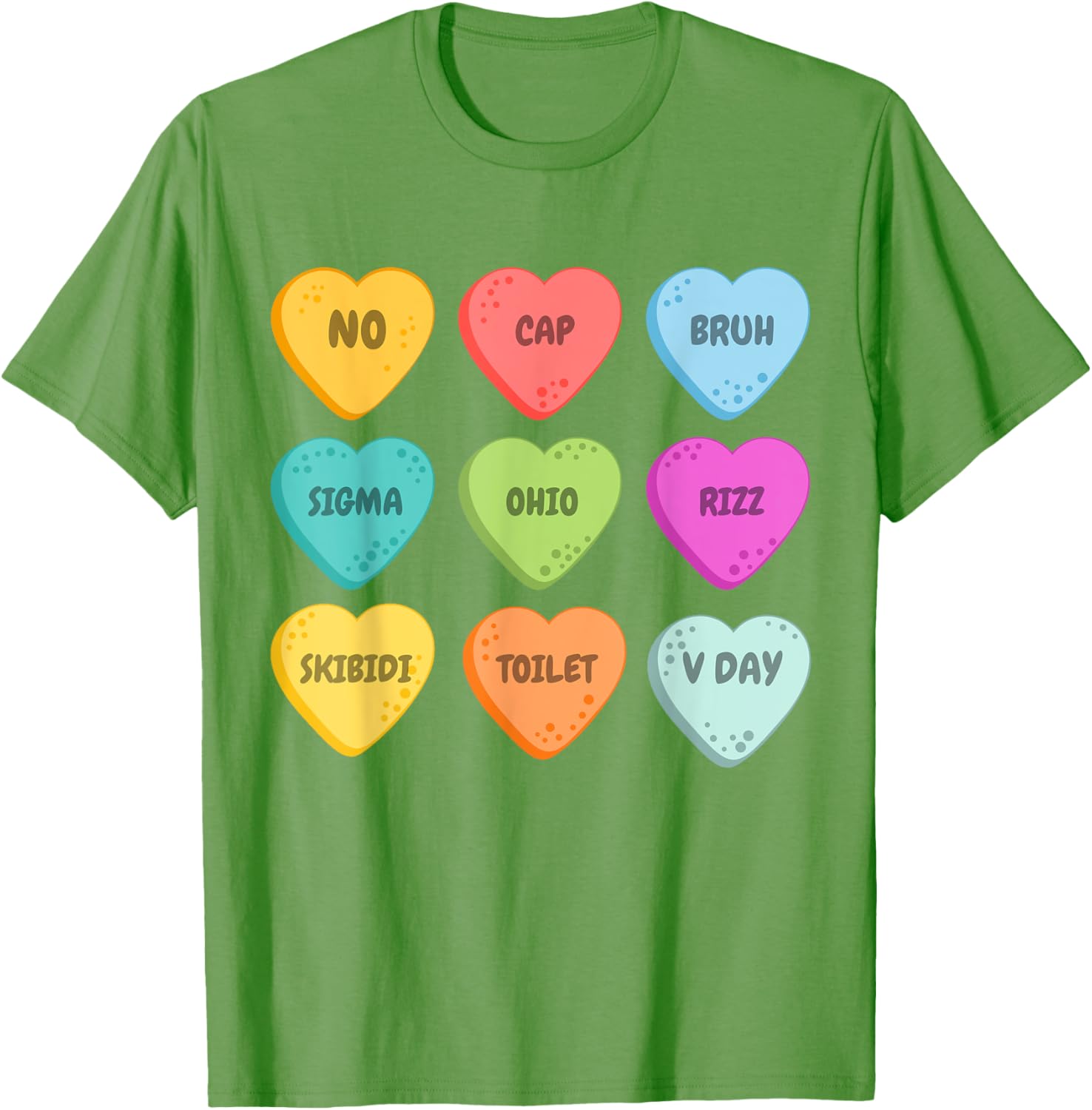 Skibidi Valentine's Day Rizz Candy Heart T-Shirt for Groovy Love Vibes - 19