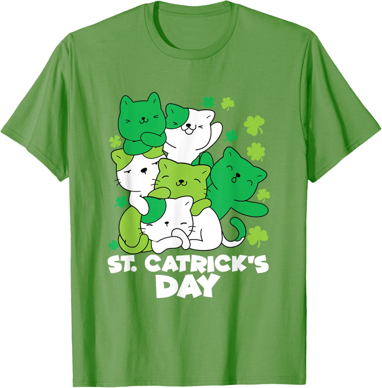 Cute Cat St. Patrick's Day Leprechaun T-Shirt for Festive Fun - 1