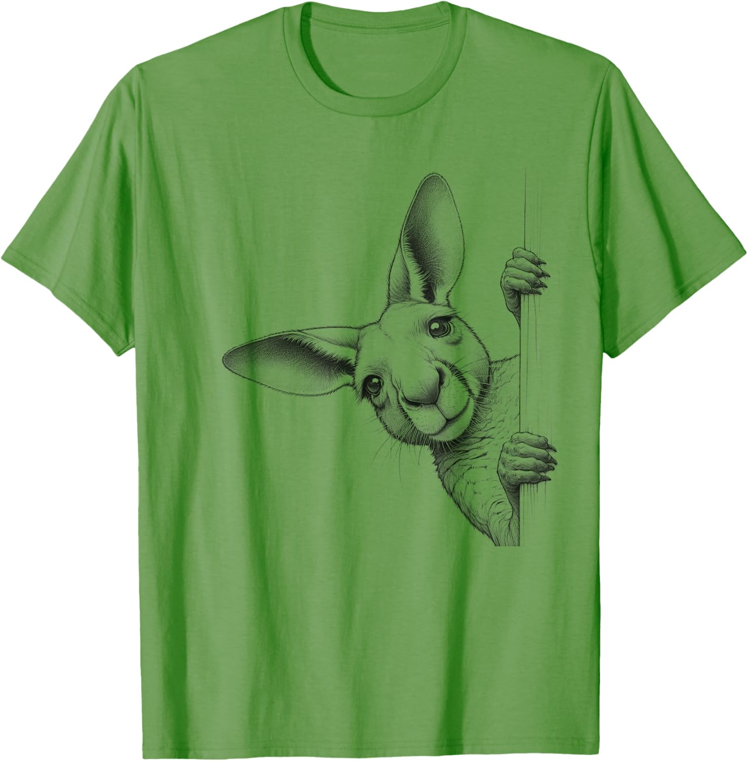 Funny Peeking Kangaroo T-Shirt for Adults and Kids - Playful Design - 5