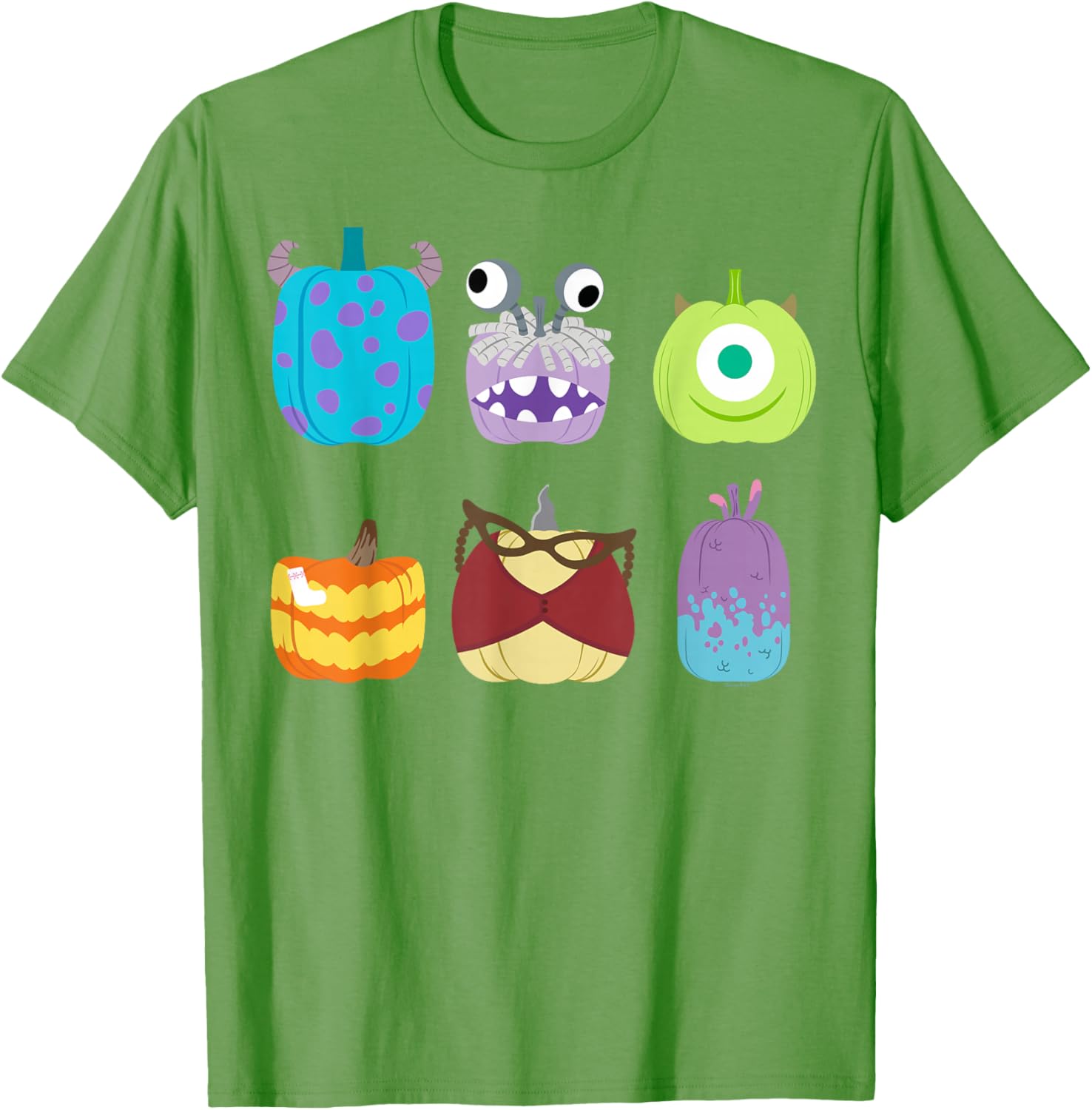 Disney Pixar Monsters Inc Halloween Pumpkin Grid T-Shirt for Kids and Adults - 11