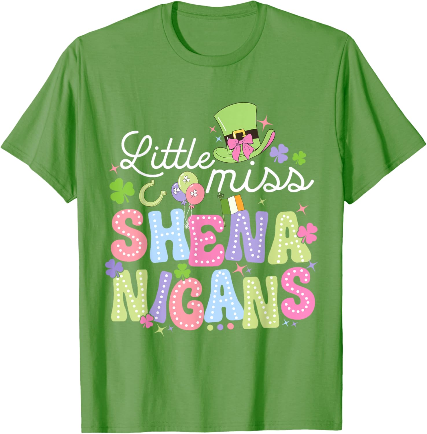 Little Miss Shenanigans St Patricks Day Toddler Irish T-Shirt for Girls - 17