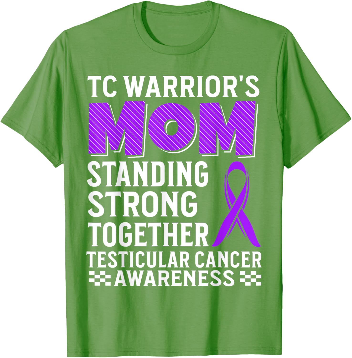 TC Warrior's Mom Testicular Cancer Awareness T-Shirt for Supportive Moms - 11
