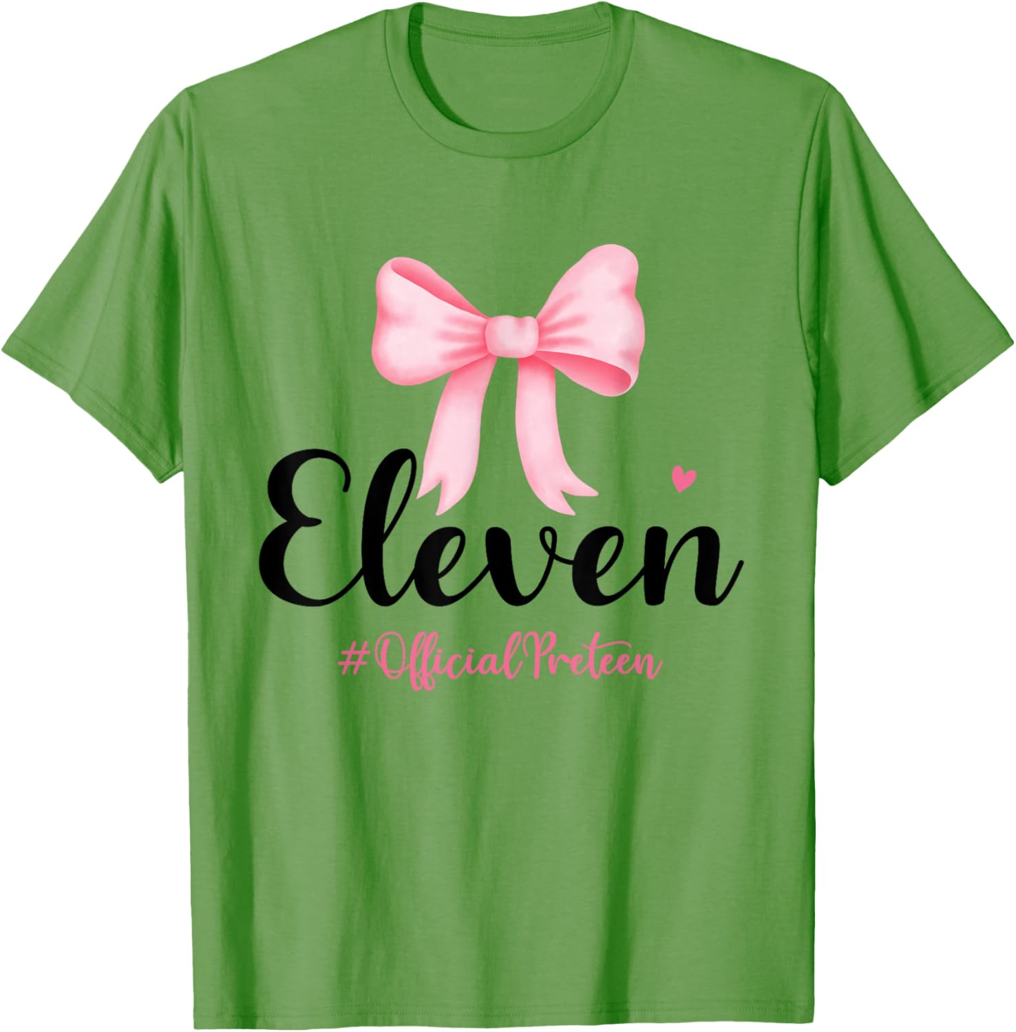 Birthday Girl Pink Coquette Bow T-Shirt for 11 Year Olds Aesthetic Style - 16