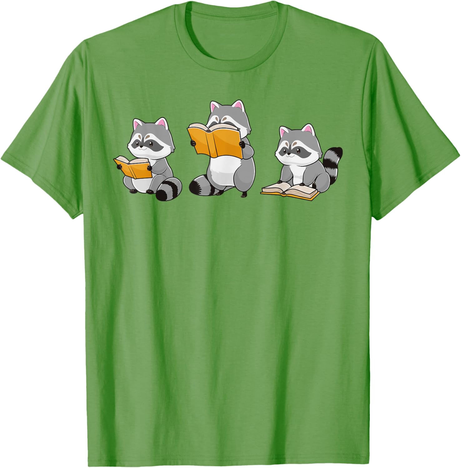 Cute Raccoon Reading Books T-Shirt for Book Lovers and Bookworms - 19