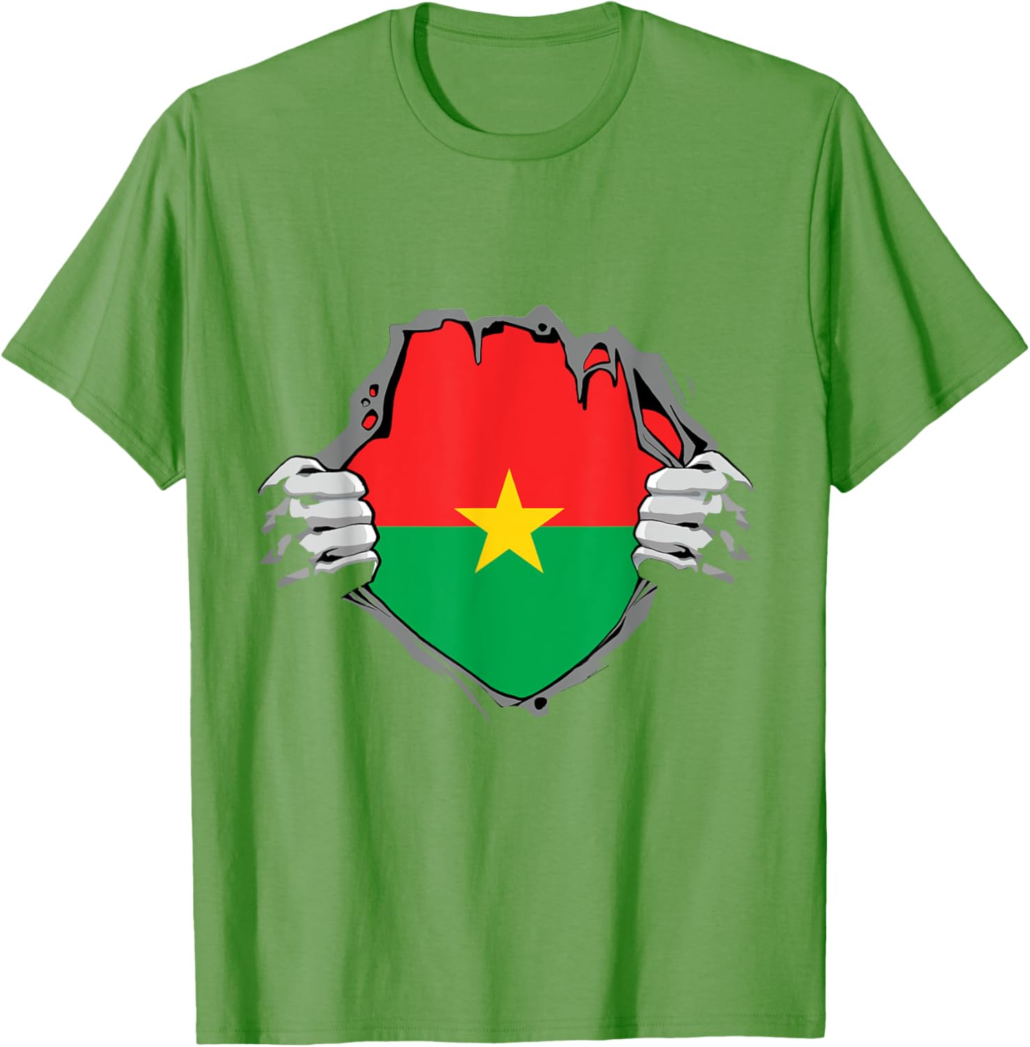 Burkina Faso Heartbeat EKG Pulse T-Shirt for Proud Burkina Fasoans - 2