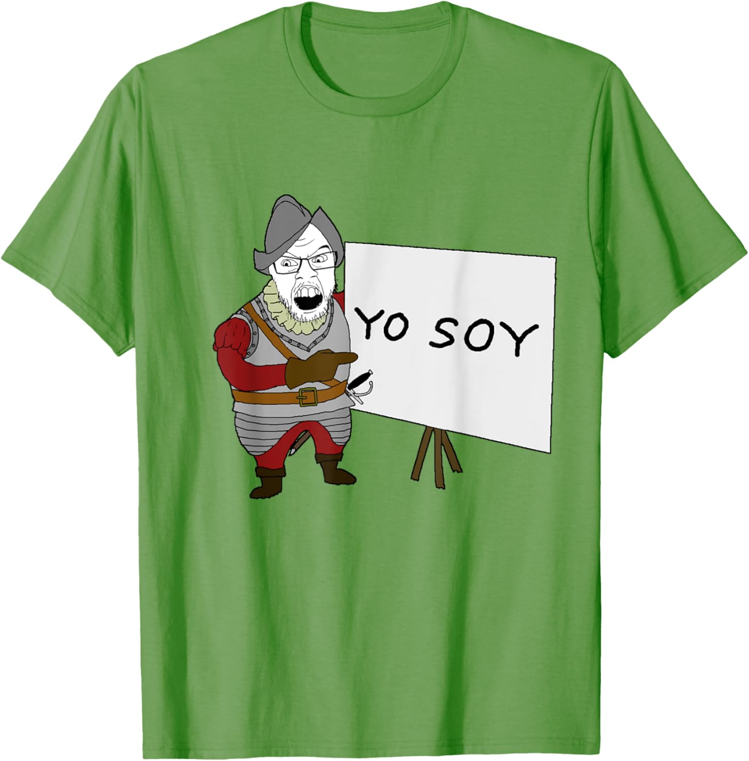 Soyjak Conquistador Wojak Soyboy T-Shirt for Spanish Teachers - 21