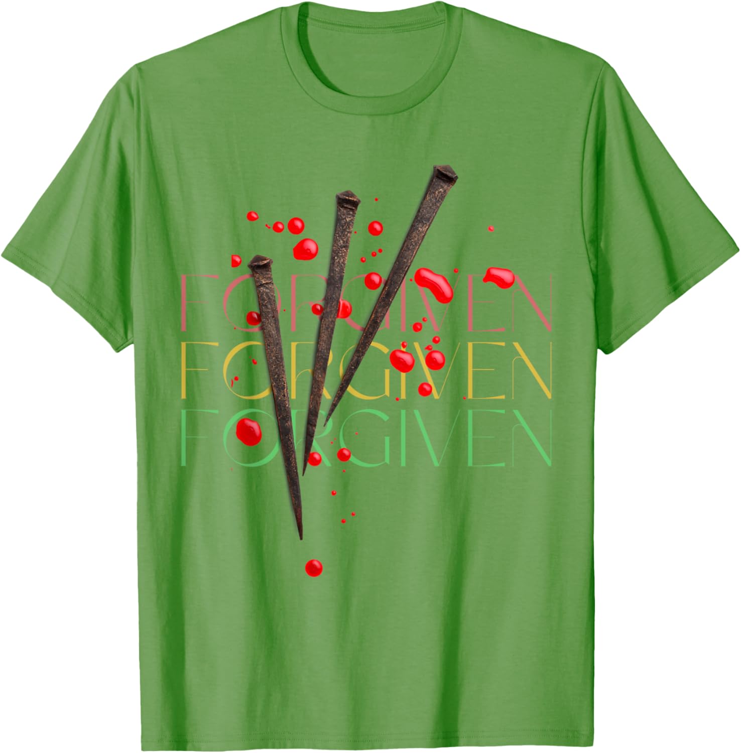 Forgiven Love Jesus T-Shirt Faith Graphic Tee for Christians - 19