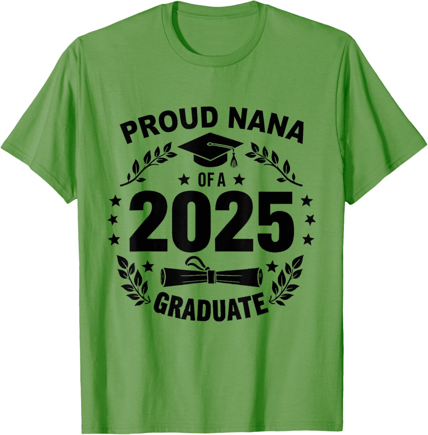 Proud Nana Class of 2025 Graduate T-Shirt for Celebrating Achievement - 6