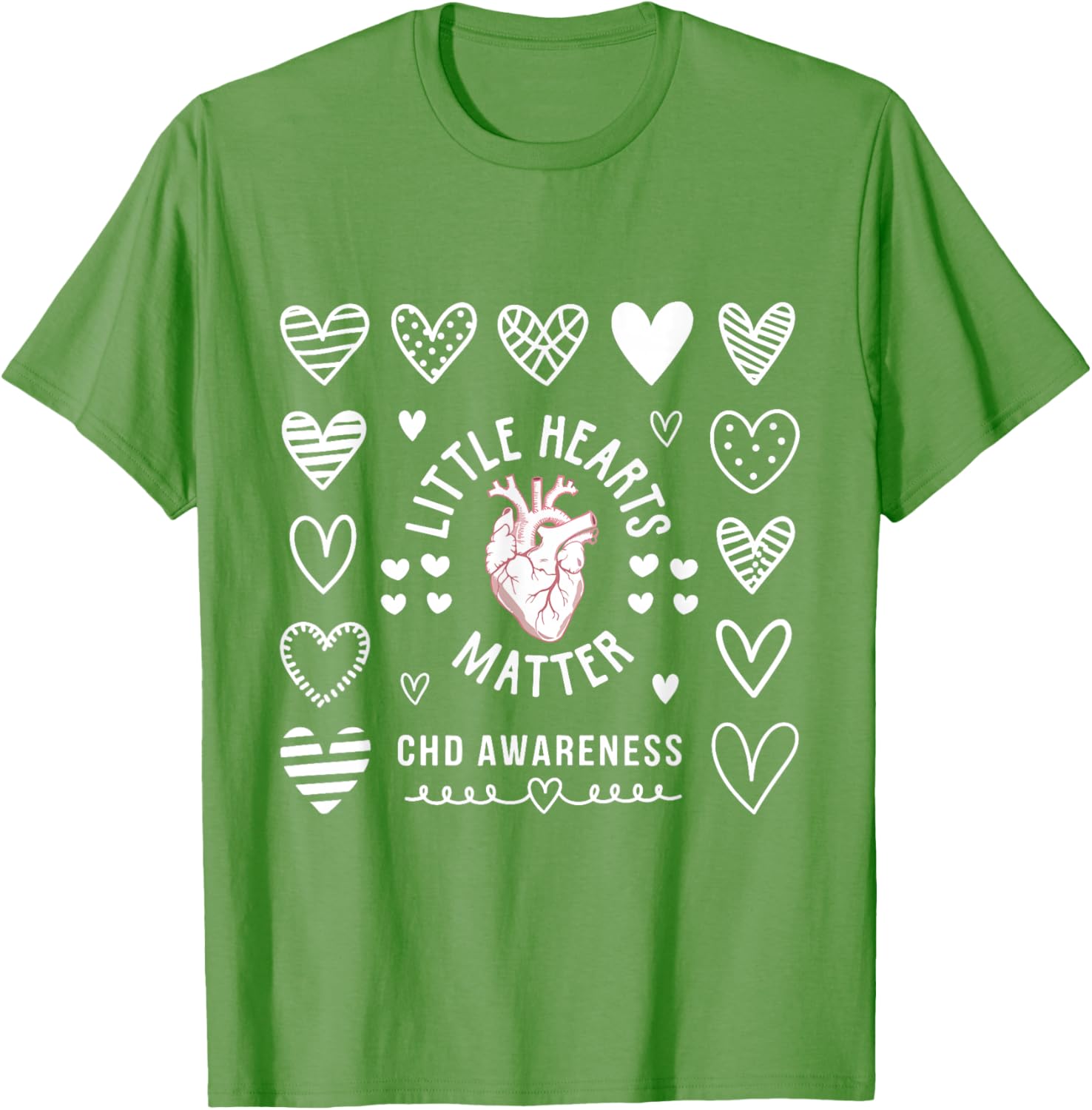Heart Anatomy Valentine CHD Awareness T-Shirt for Heart Health Support - 12