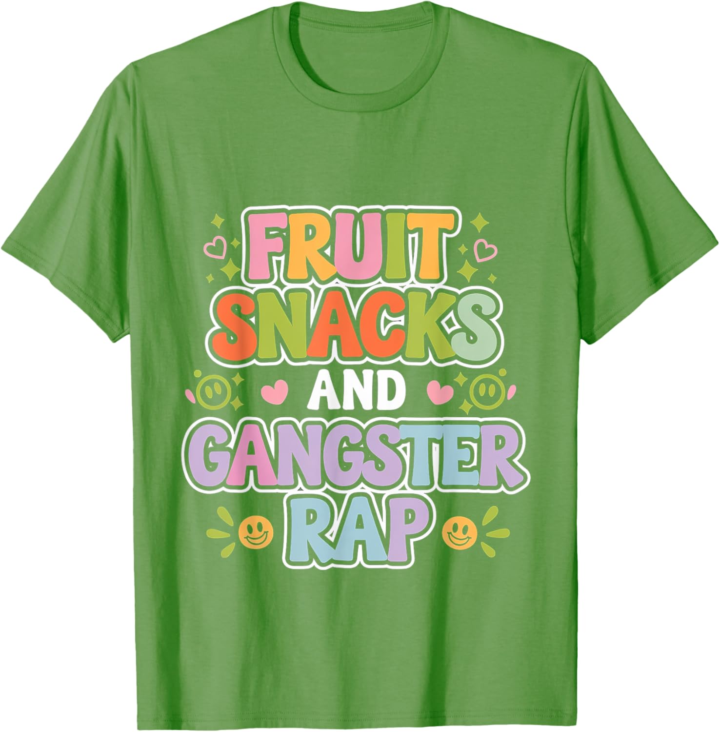 Fun Fruit Snacks and Gangster Rap Kid-Friendly Humor T-Shirt for Kids - 16