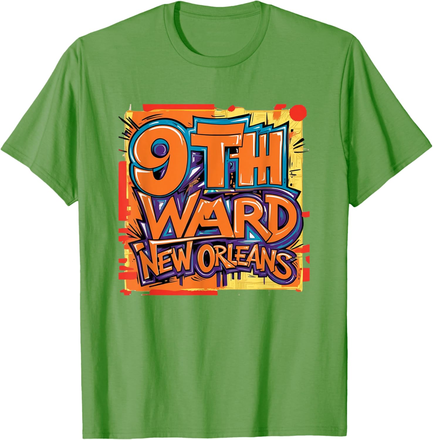 9th Ward Graffiti Art T-Shirt New Orleans Unique Style Clothing - 5