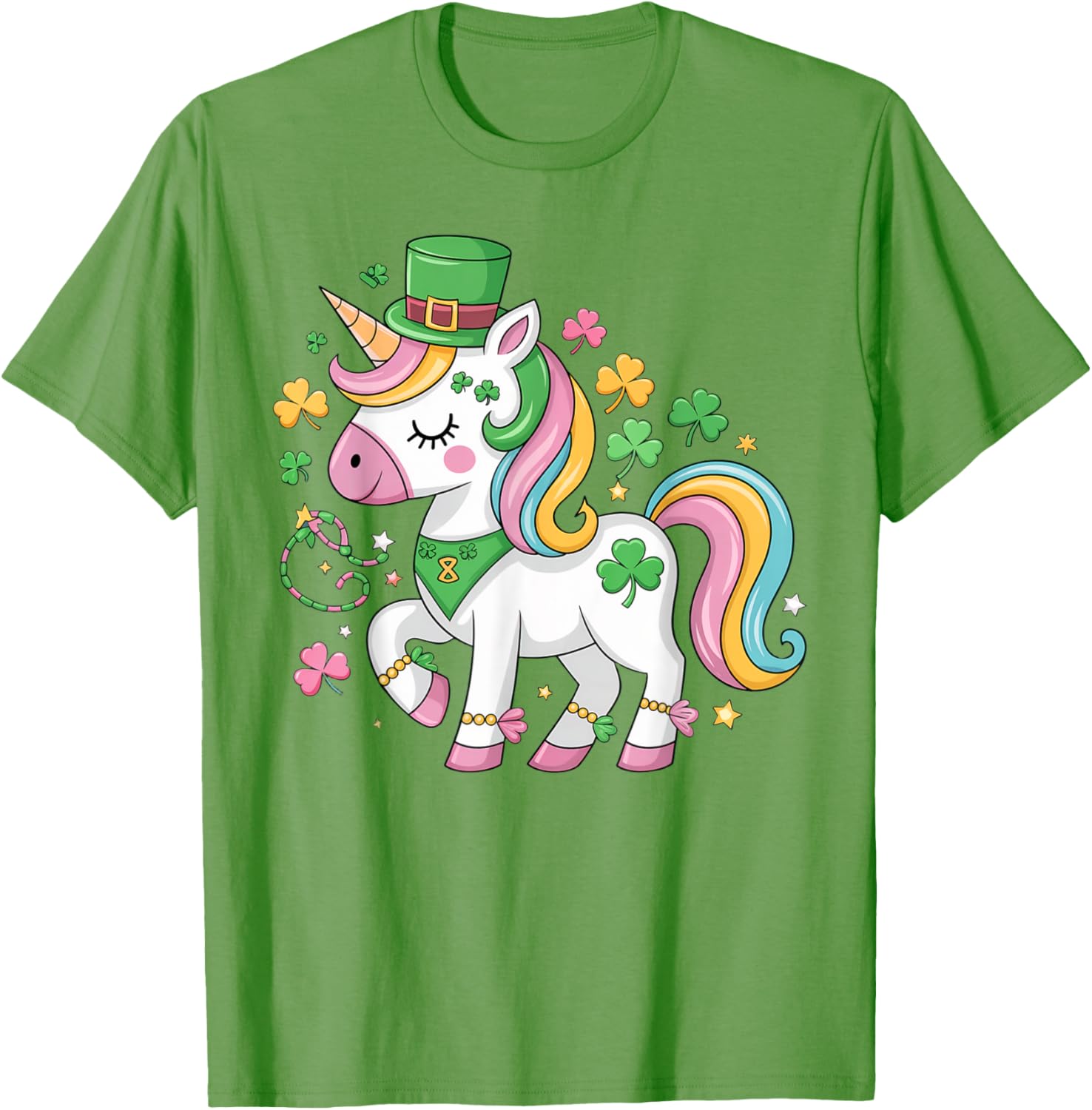Cute Girls St Patricks Day Unicorn Shamrock Lepricorn T-Shirt for Kids - 20