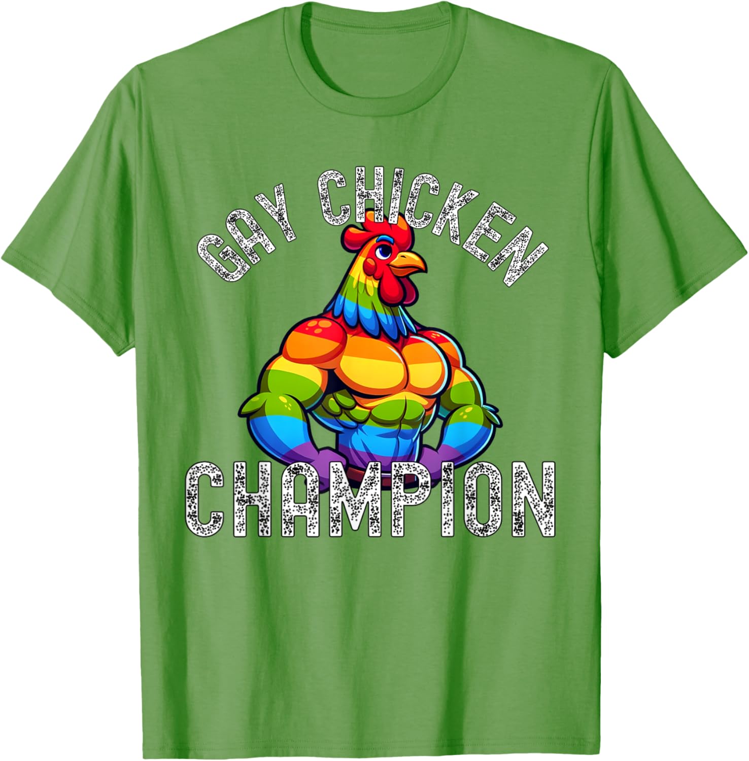 Gay Chicken Champion T-Shirt Fun Pride Apparel for LGBTQ+ Enthusiasts - 22