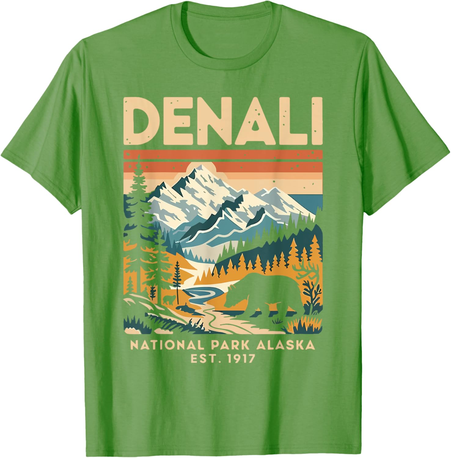 Vintage Denali National Park T-Shirt for All Ages - Men's, Women's, Kids' Apparel - 25