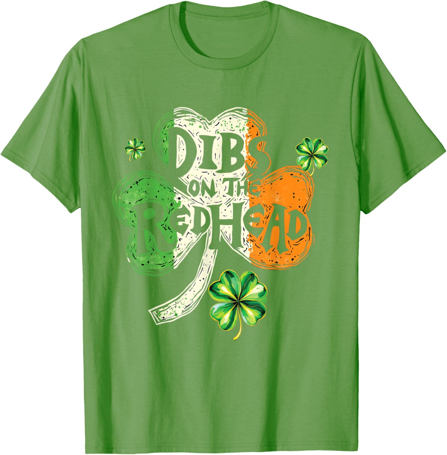 Dibs on the Redhead St Patrick's Day Shamrock T-Shirt for Women - 3