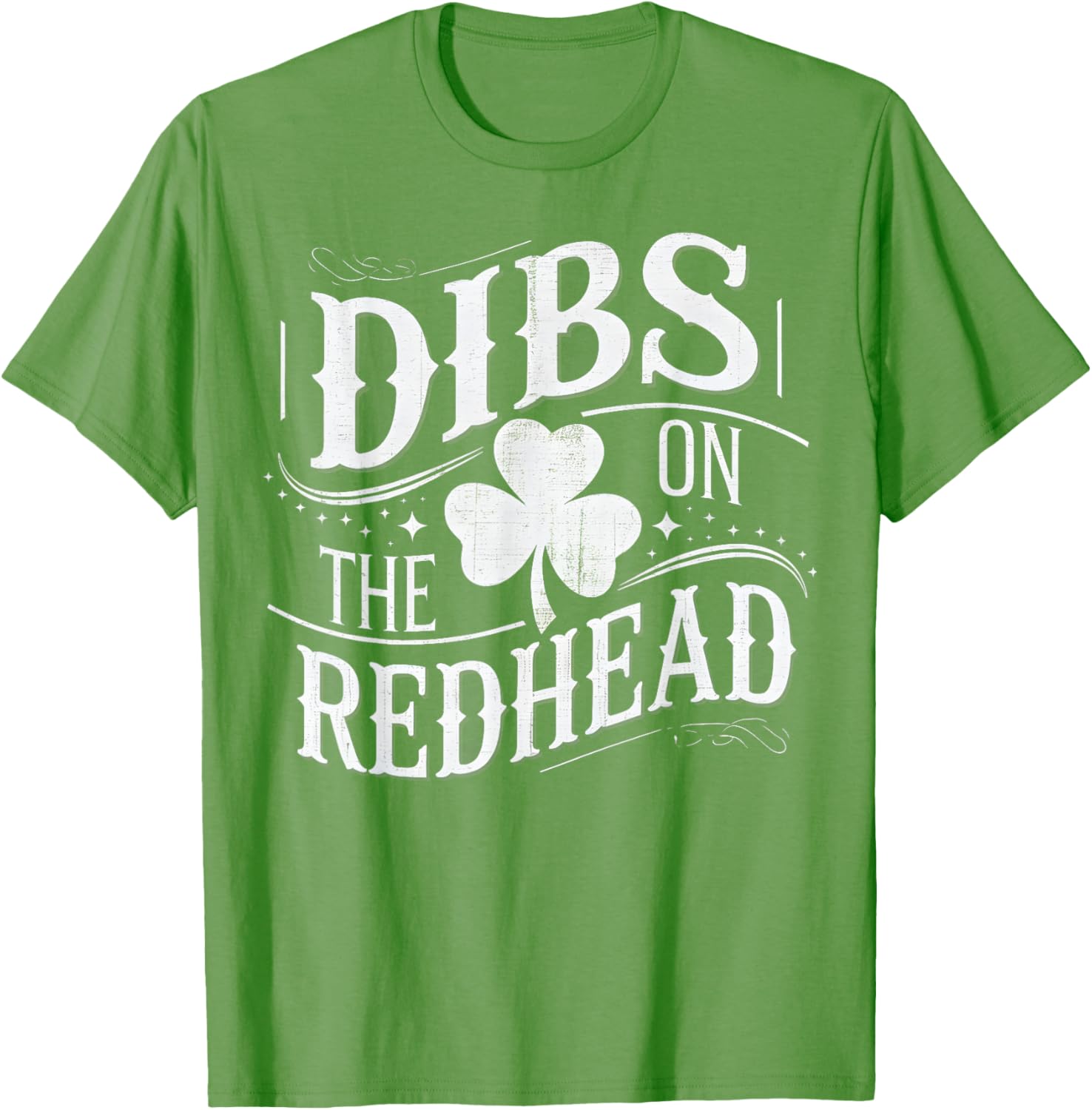 Dibs on the Redhead Shamrock Funny St Patricks Day T-Shirt for Men and Women - 1
