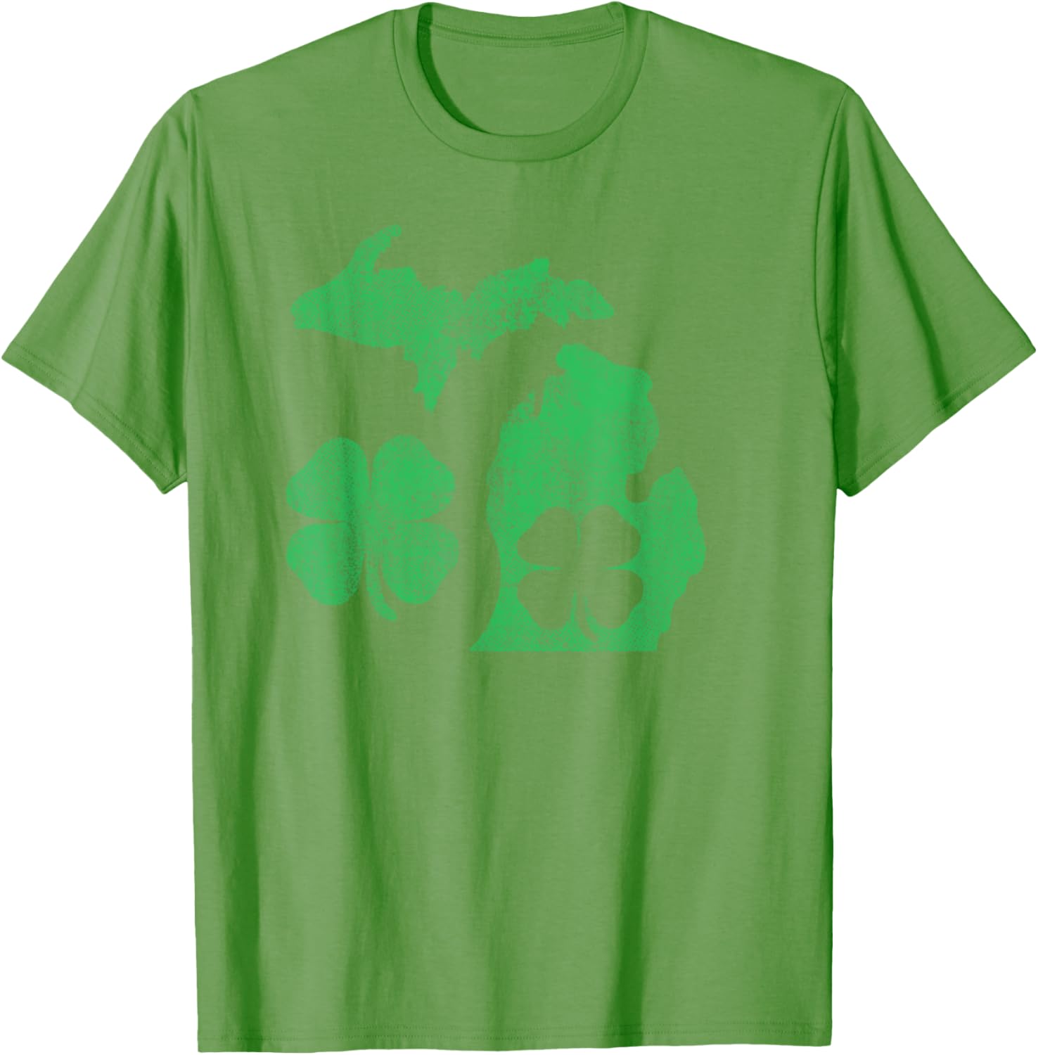 Michigan Shamrock St Patricks Day T-Shirt for Celebrating Irish Pride - 1