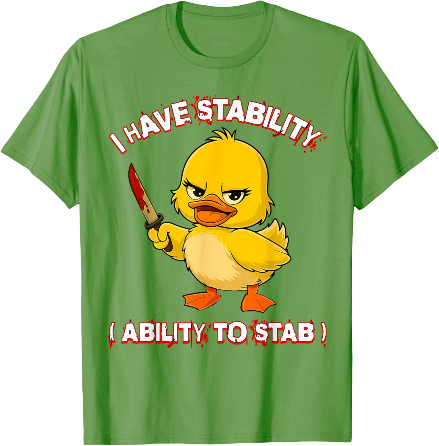 Funny Sarcastic Stability Ability Duck Meme T-Shirt for Unique Style - 25