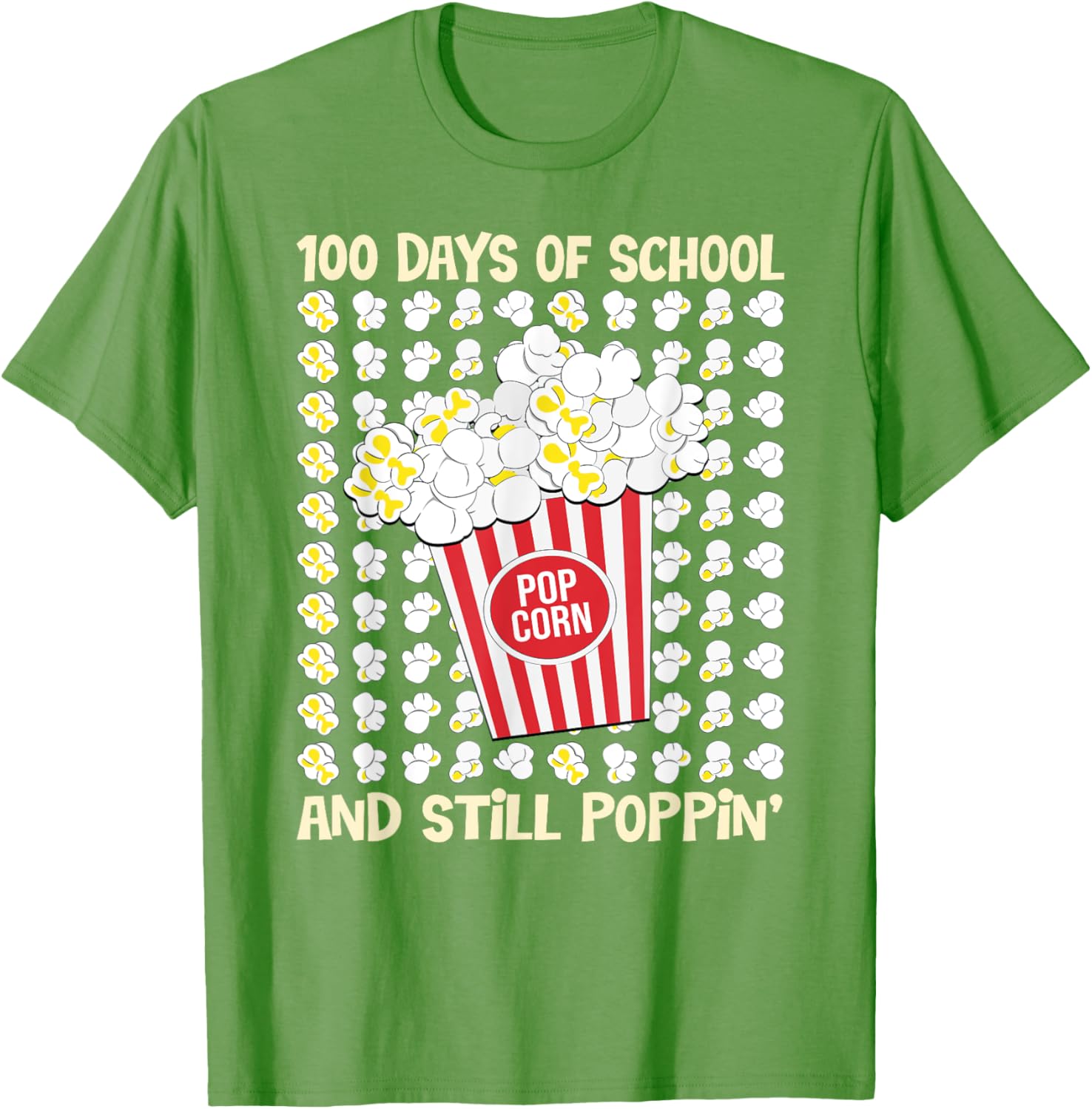 100 Days of School Loving Popcorn T-Shirt for Kids and Adults - 3