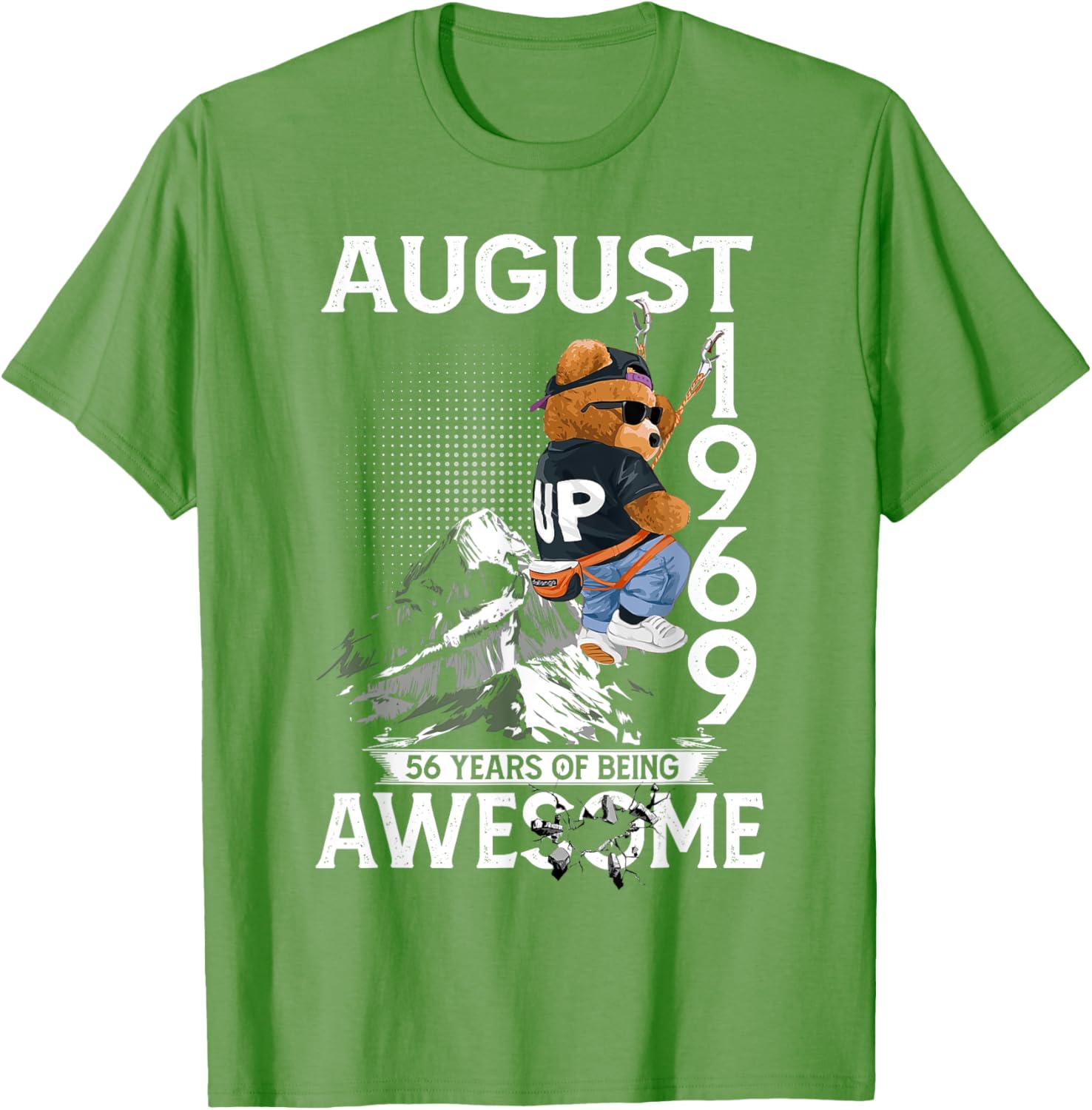 56th Birthday Bear Legends August 1969 T-Shirt for Men Gifts - 8