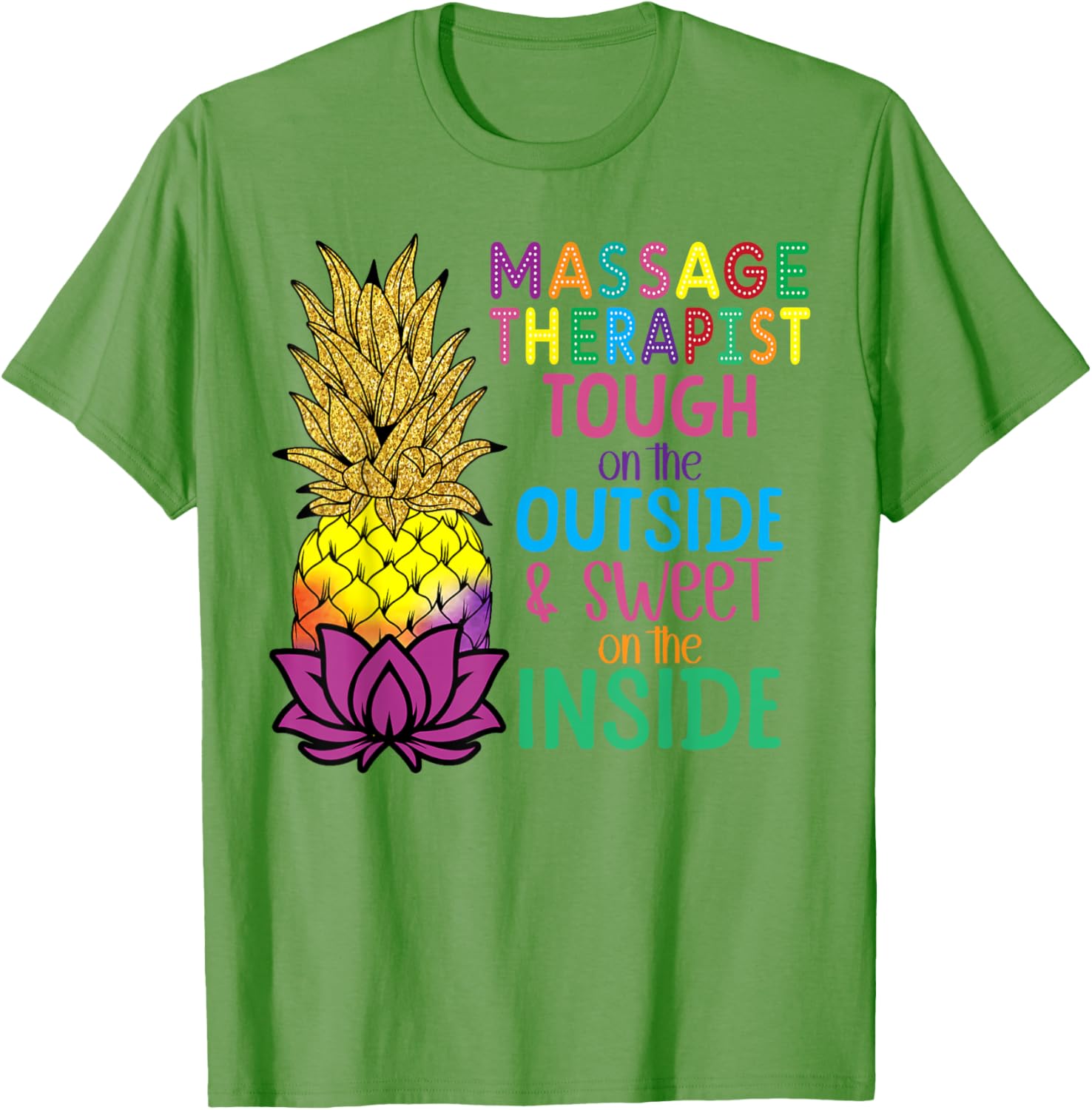 Pineapple Massage T-Shirt for Licensed Therapists - Fun & Stylish Wear - 4