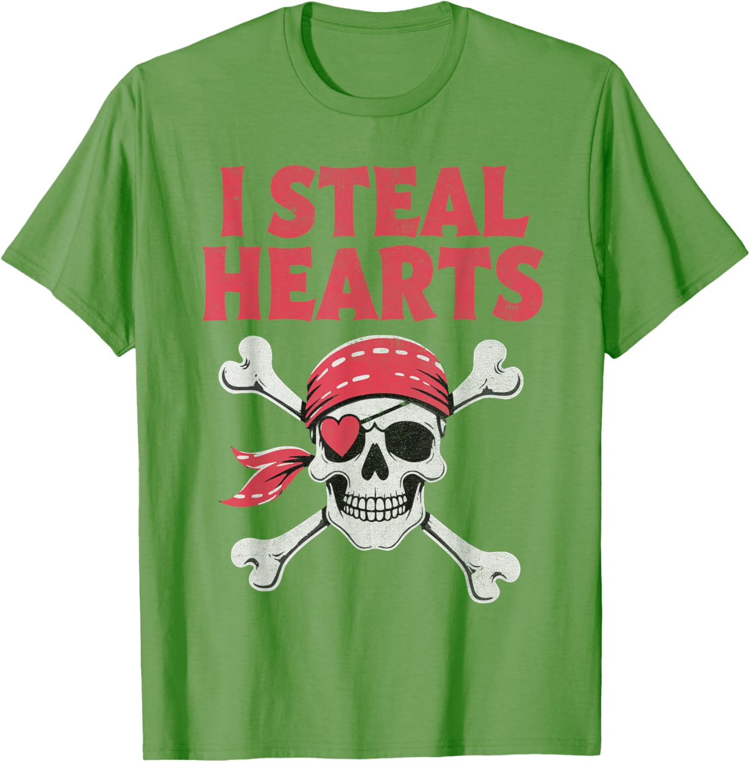 I Steal Hearts Pirate Skull T-Shirt for Kids - Perfect Valentine's Gift - 14