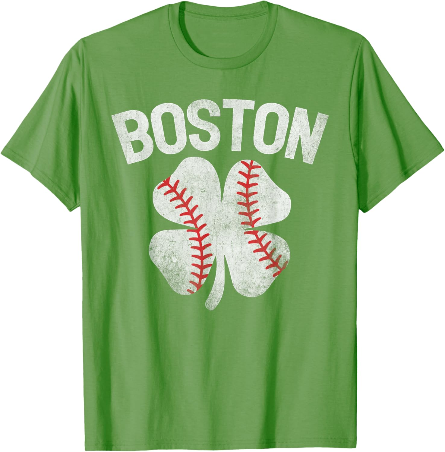 Boston St Patrick's Day Shamrock Clover Baseball T-Shirt for Celebrations - 4