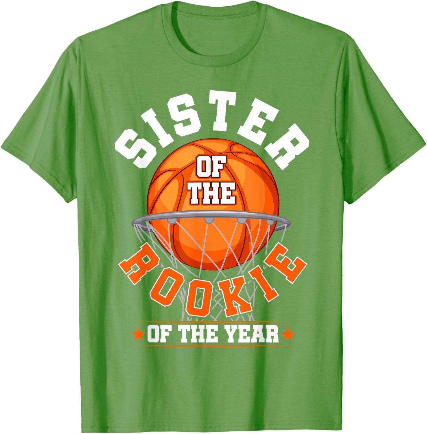 Adorable Sister of Rookie 1st Birthday Basketball Family Matching T-Shirt - 21