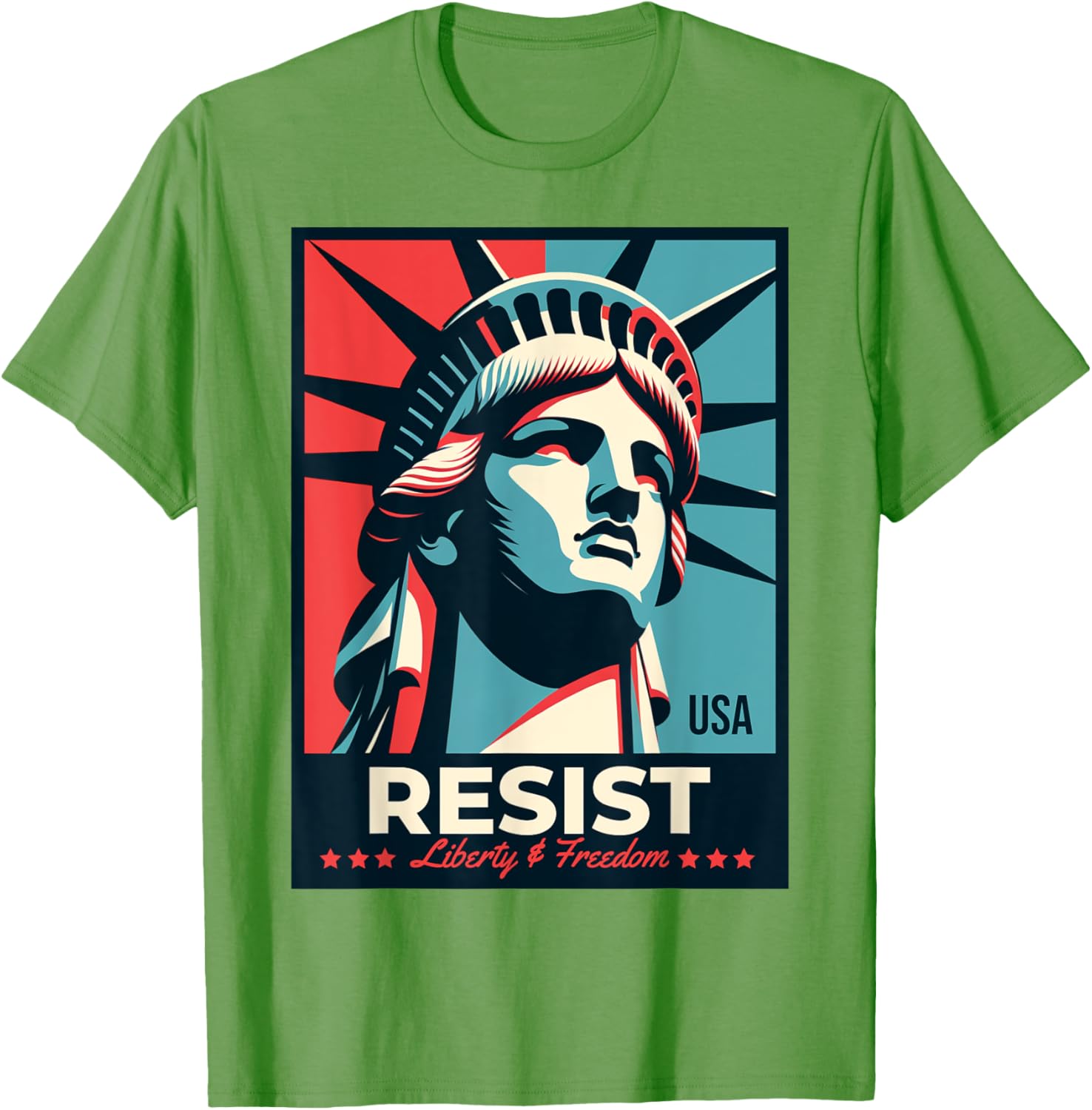 Resist T-Shirt with Statue of Liberty Design - Stylish Activist Apparel - 4